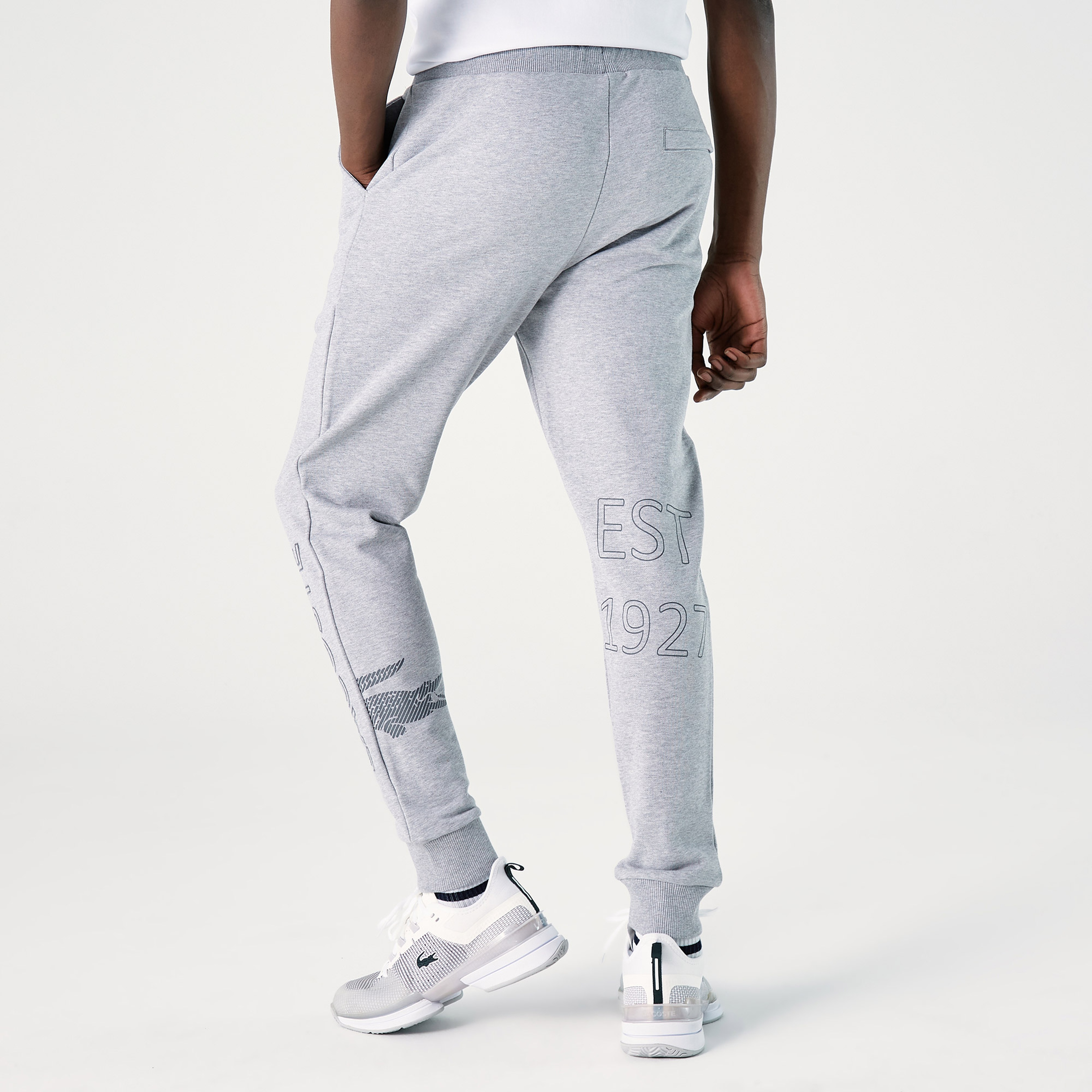 Lacoste Erkek Regular Fit Baskılı Gri Eşofman Altı