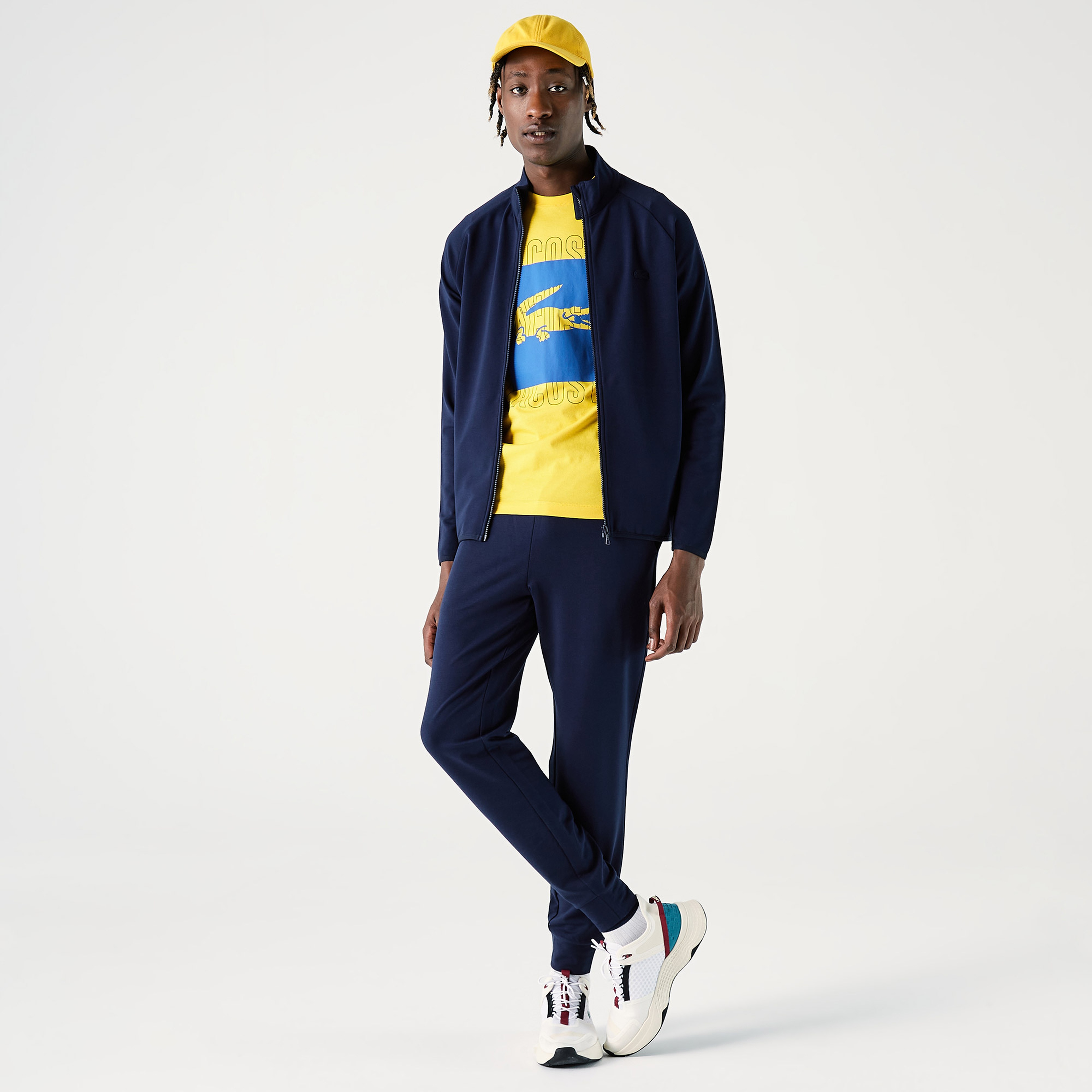 Lacoste Erkek Slim Fit Fermuarlı Lacivert Sweatshirt