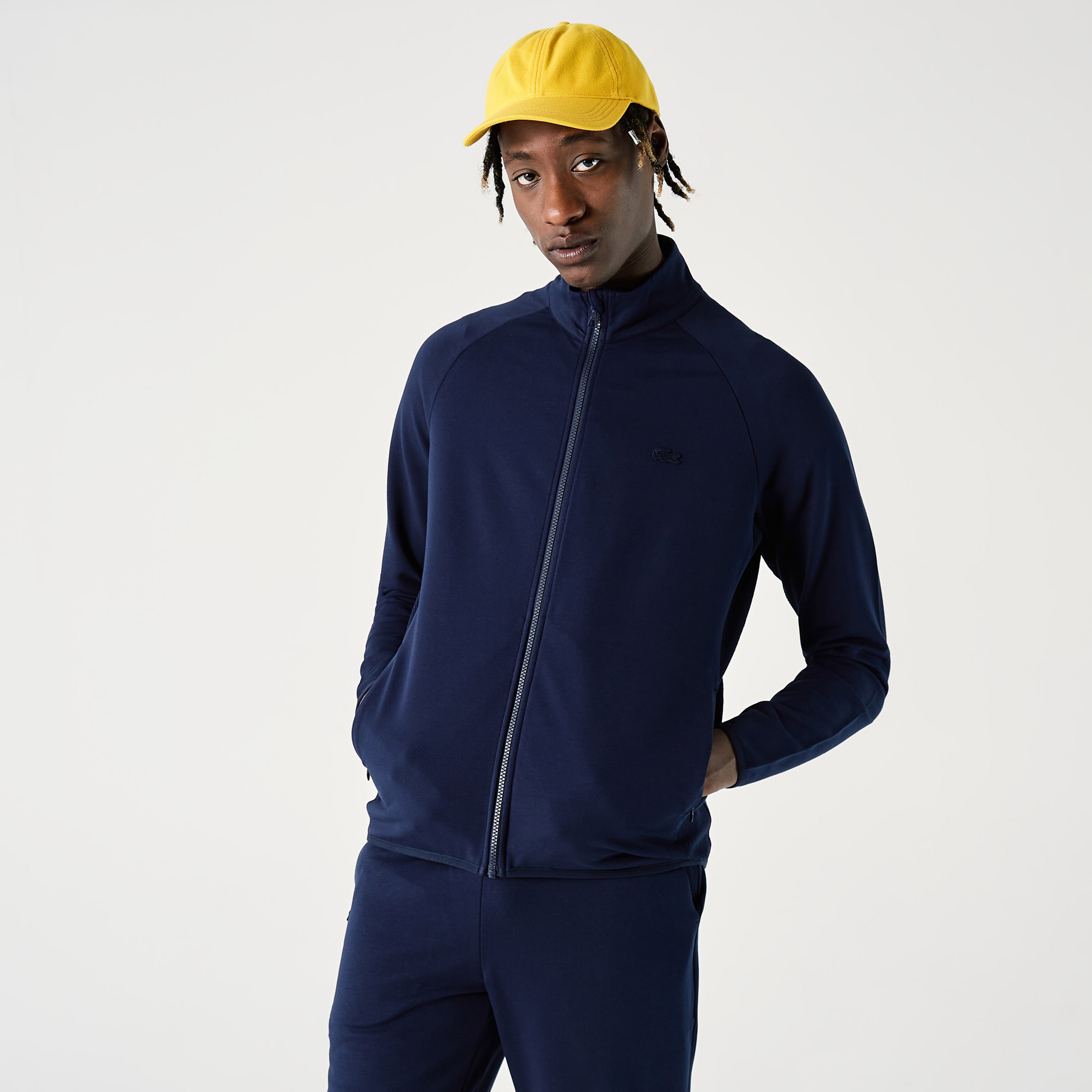 Lacoste Erkek Slim Fit Fermuarlı Lacivert Sweatshirt