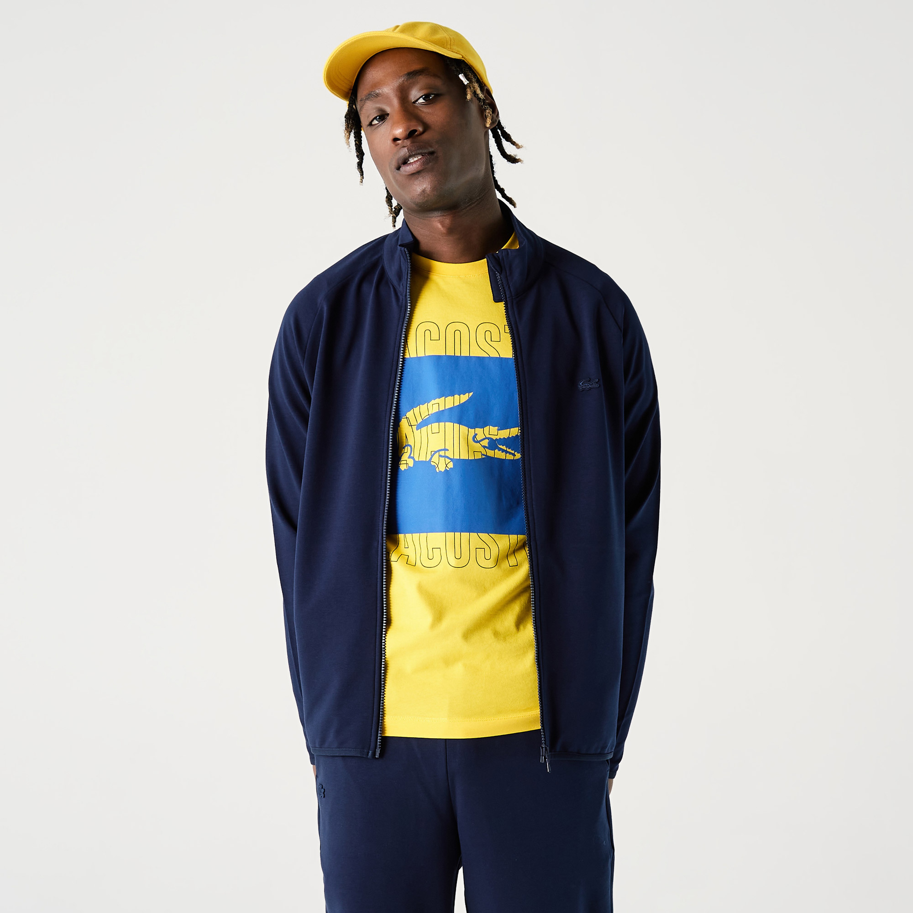 Lacoste Erkek Slim Fit Fermuarlı Lacivert Sweatshirt