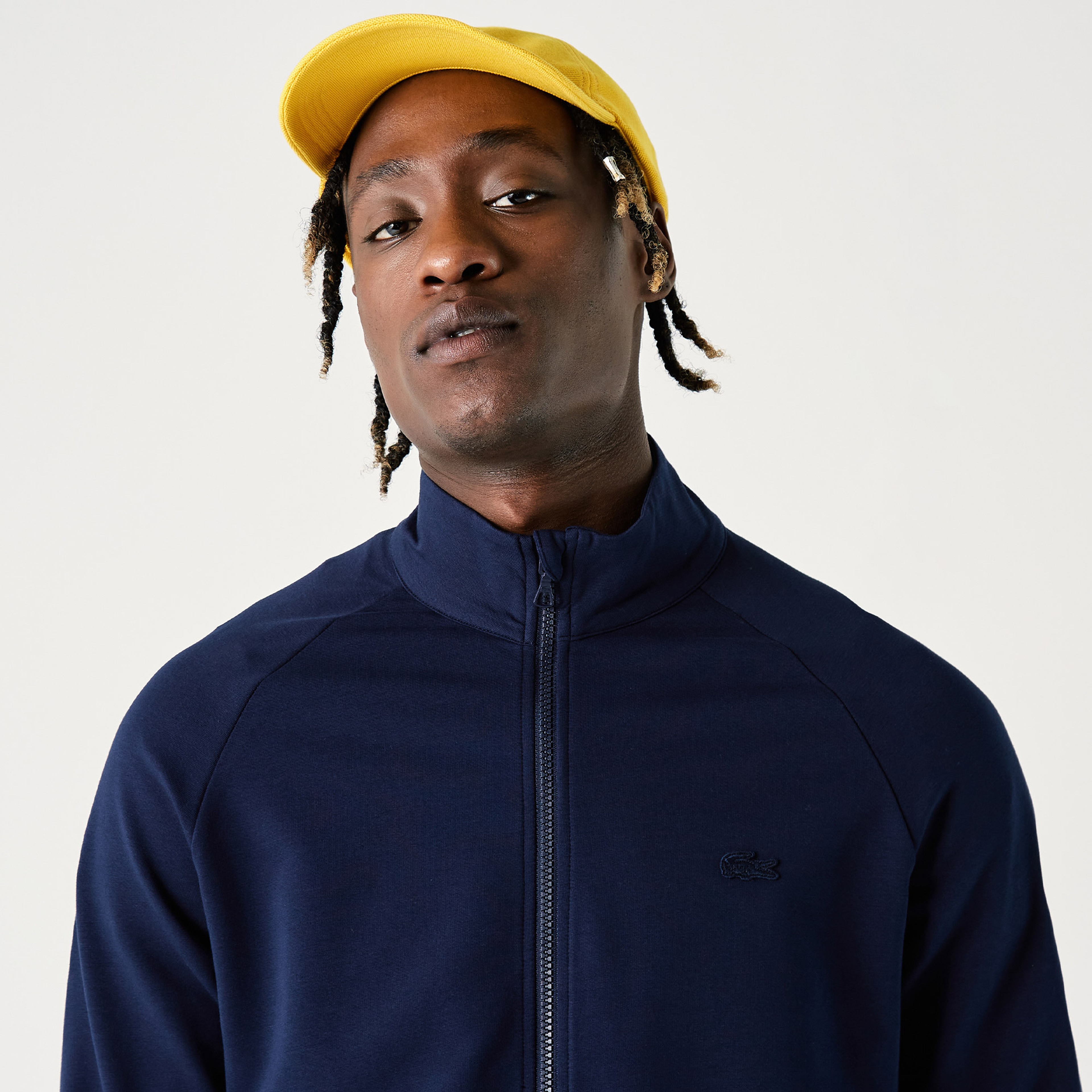 Lacoste Erkek Slim Fit Fermuarlı Lacivert Sweatshirt