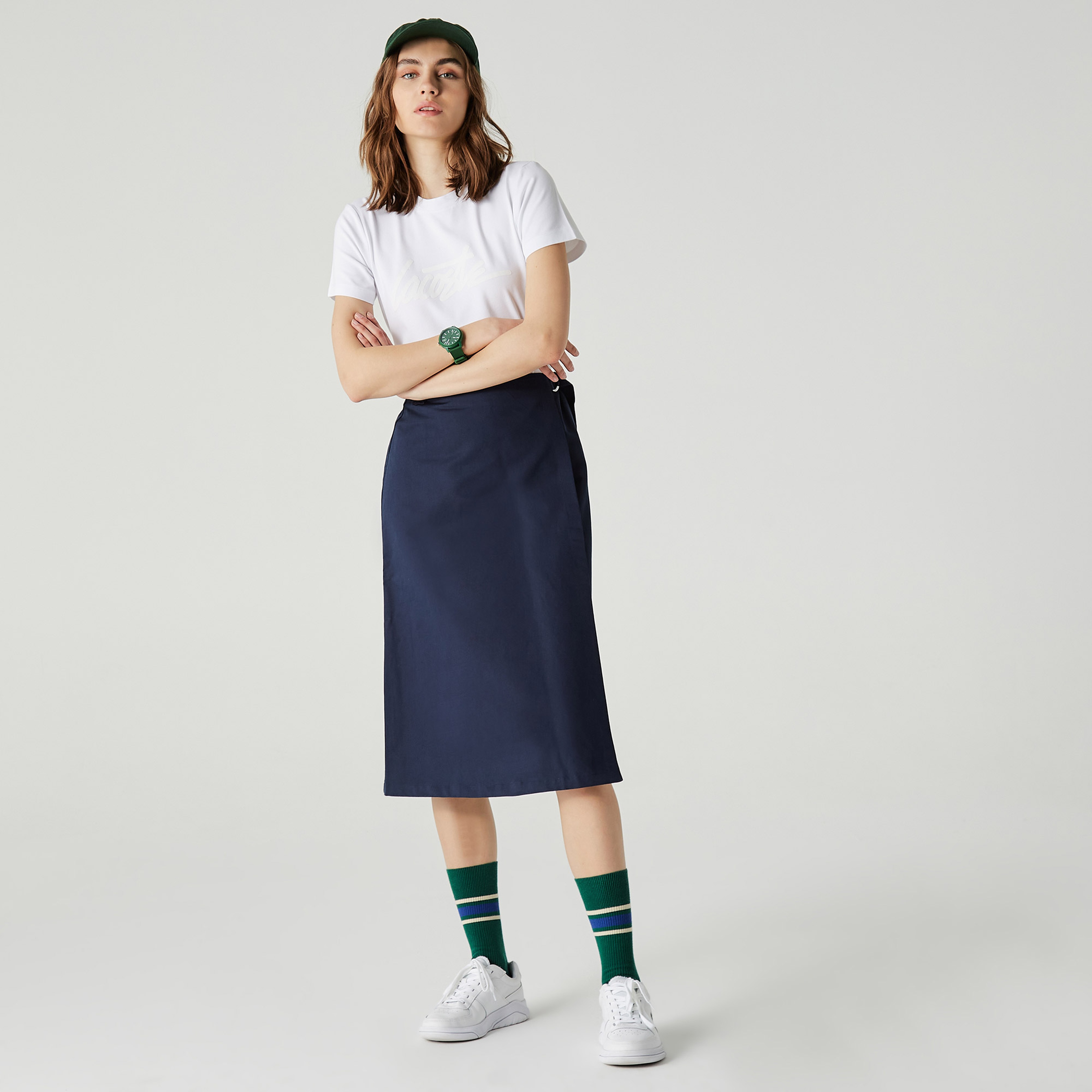 Lacoste Kadın Regular Fit Lacivert Etek