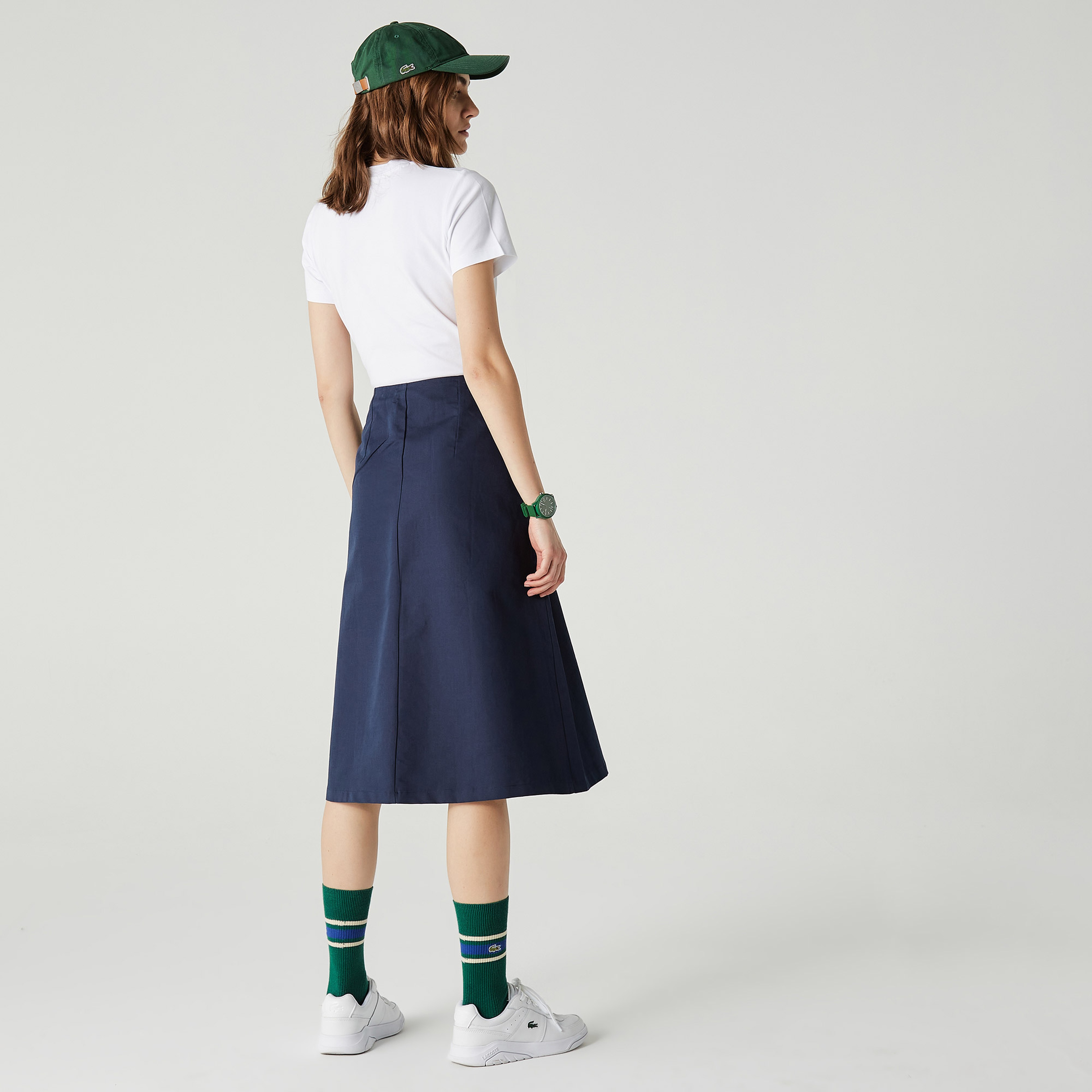 Lacoste Kadın Regular Fit Lacivert Etek