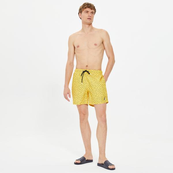 Nautica Erkek Sarı Standart Fit Şort Mayo