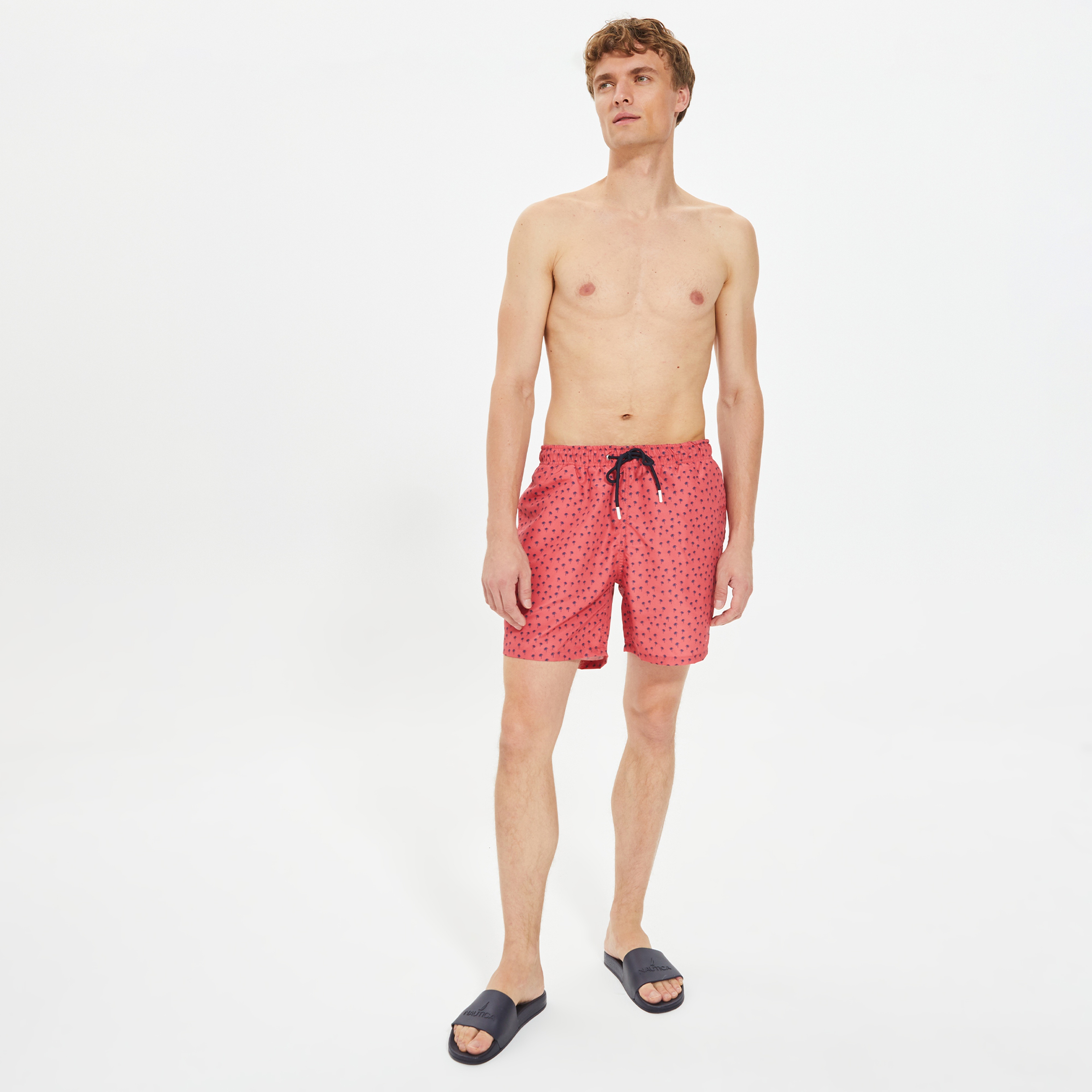 Nautica Erkek Kırmızı Standart Fit Deniz Şortu