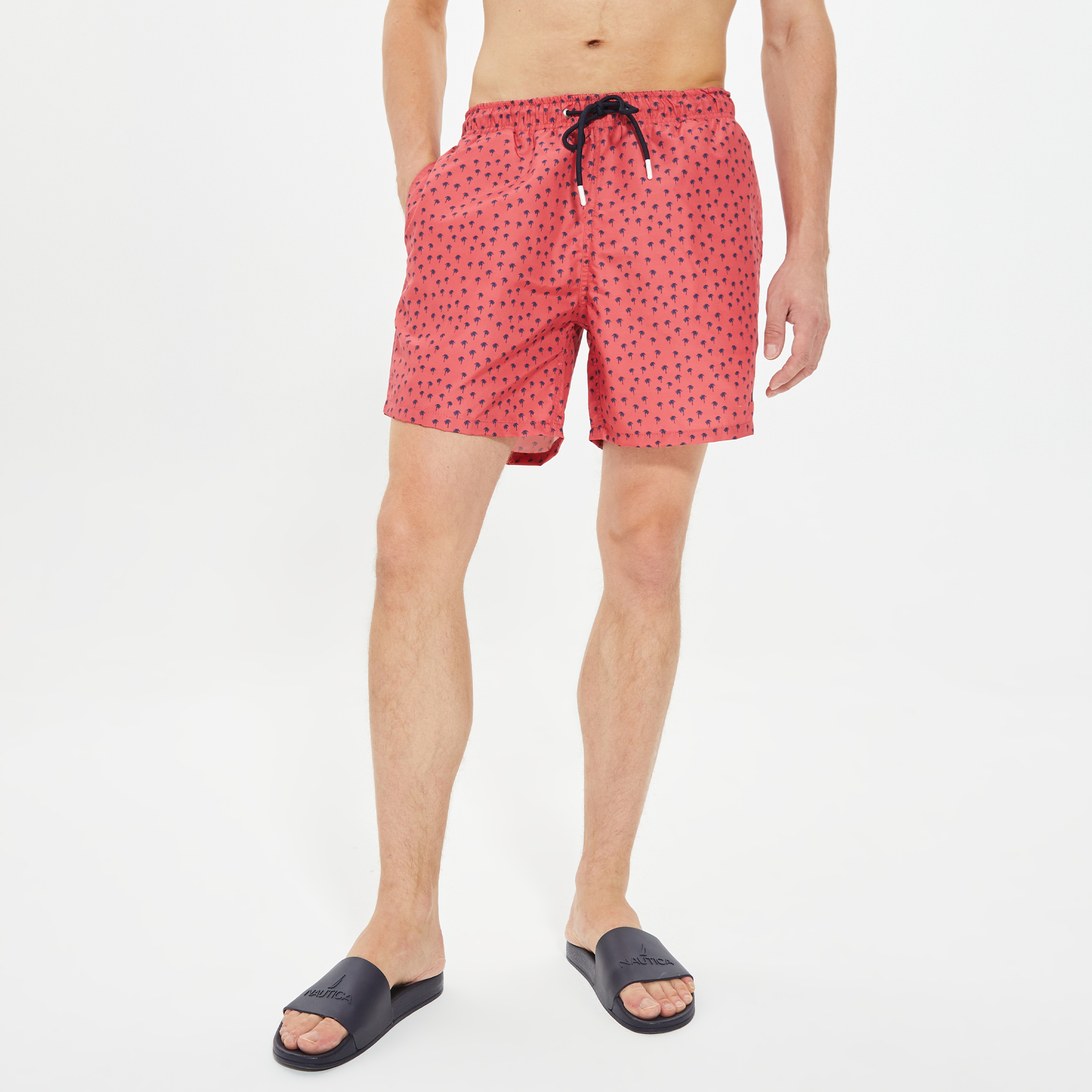 Nautica Erkek Kırmızı Standart Fit Deniz Şortu