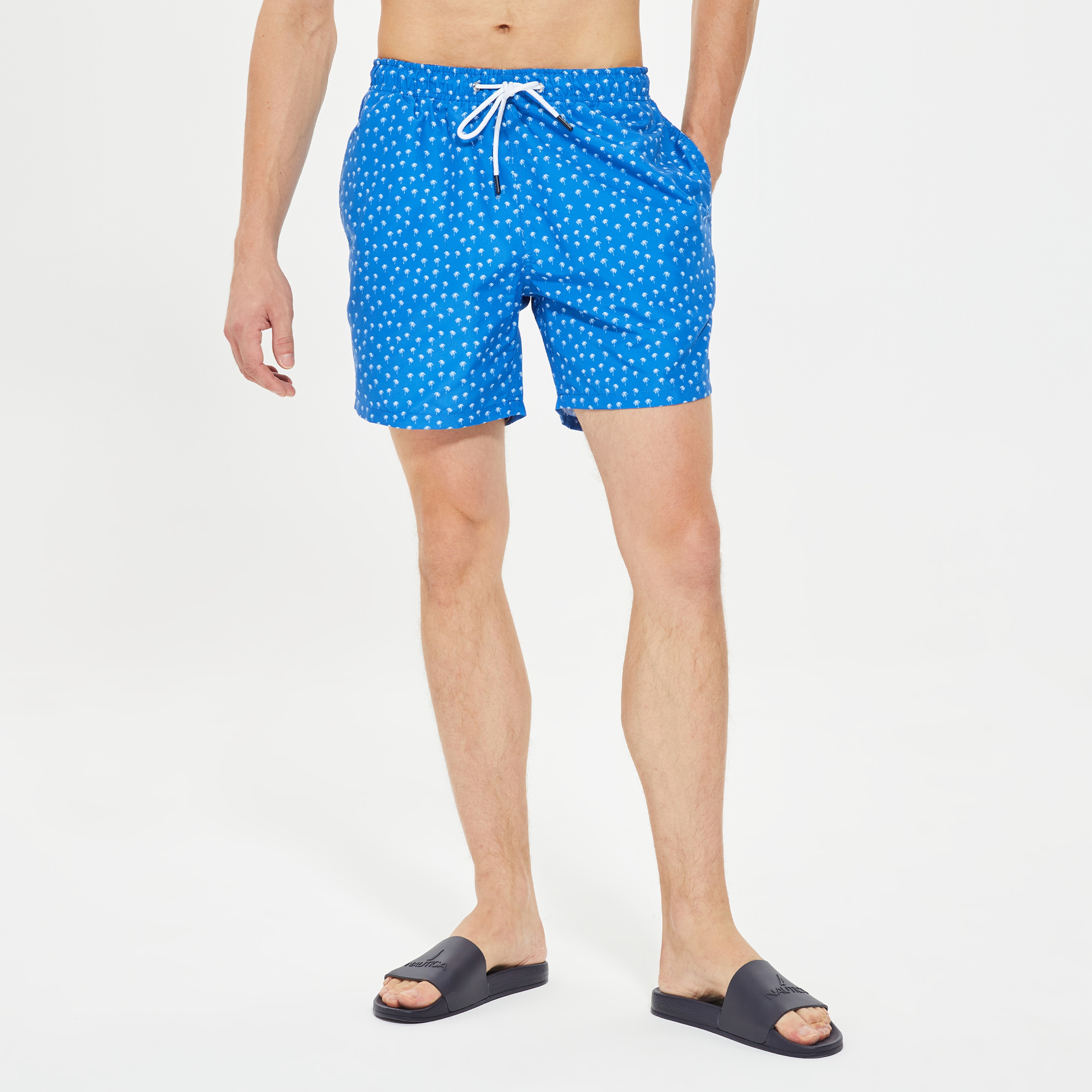 Nautica Erkek Mavi Standart Fit Mayo Şort