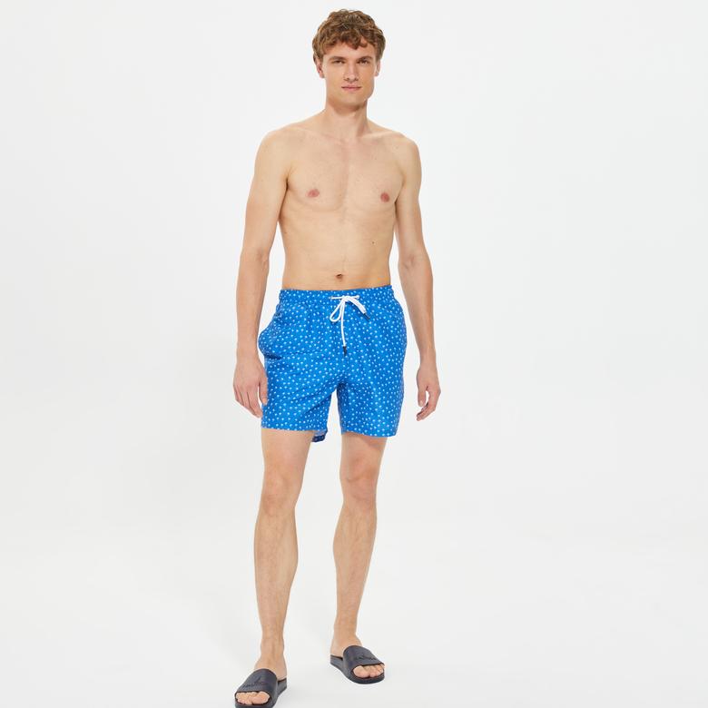 Nautica Erkek Mavi Standart Fit Mayo Şort