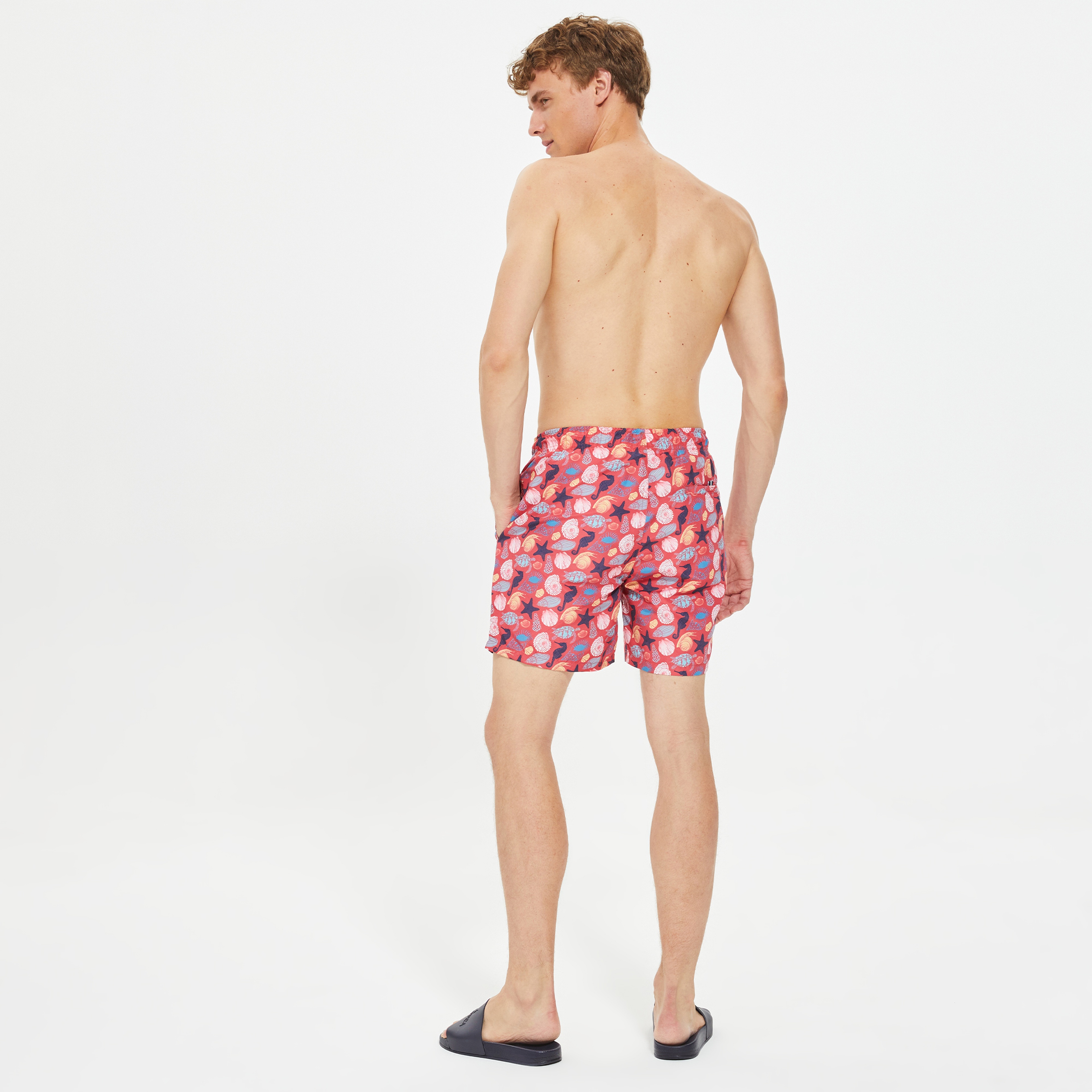 Nautica Erkek Kırmızı Standart Fit Şort Mayo