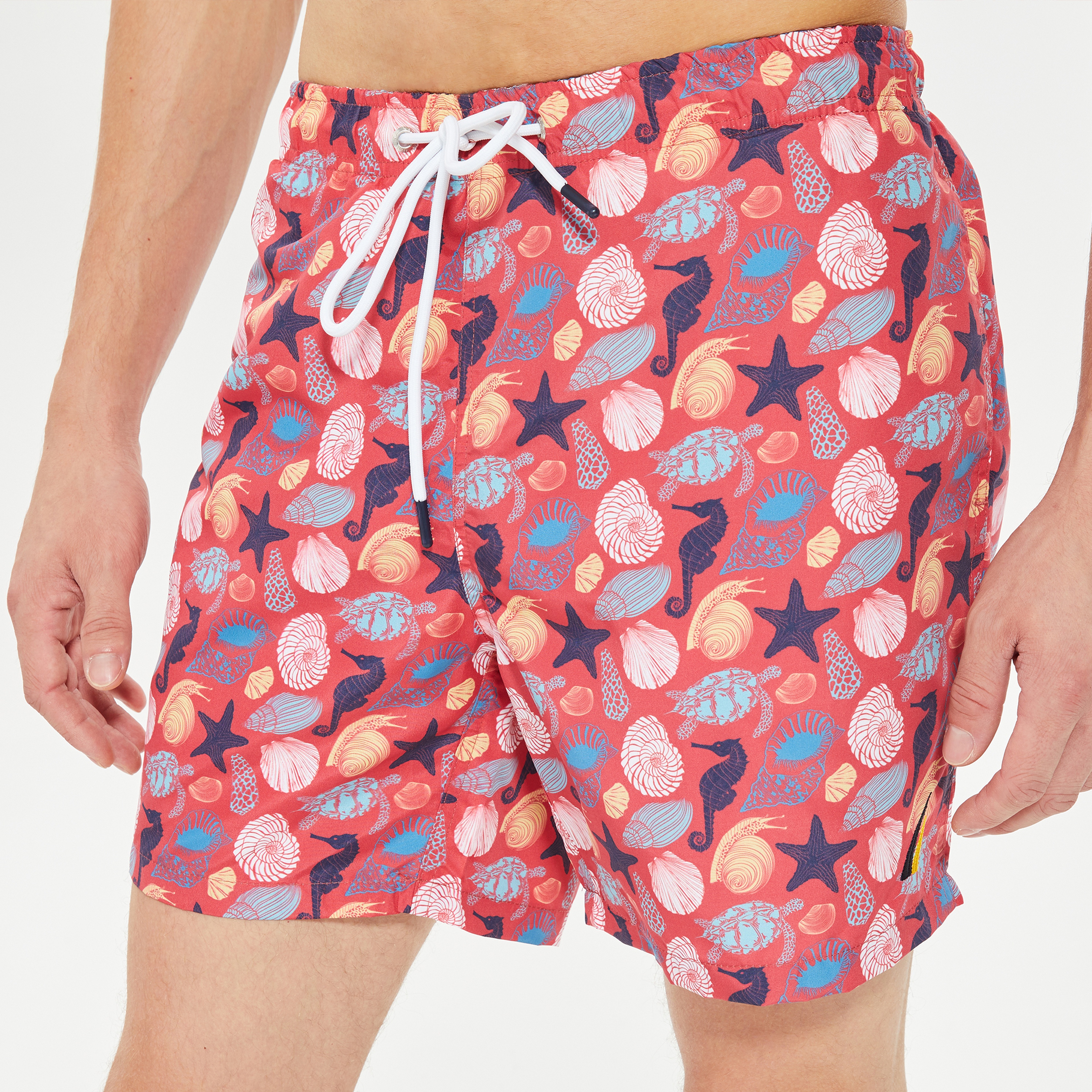 Nautica Erkek Kırmızı Standart Fit Şort Mayo