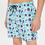 Nautica Erkek Beyaz Standart Fit Şort Mayo