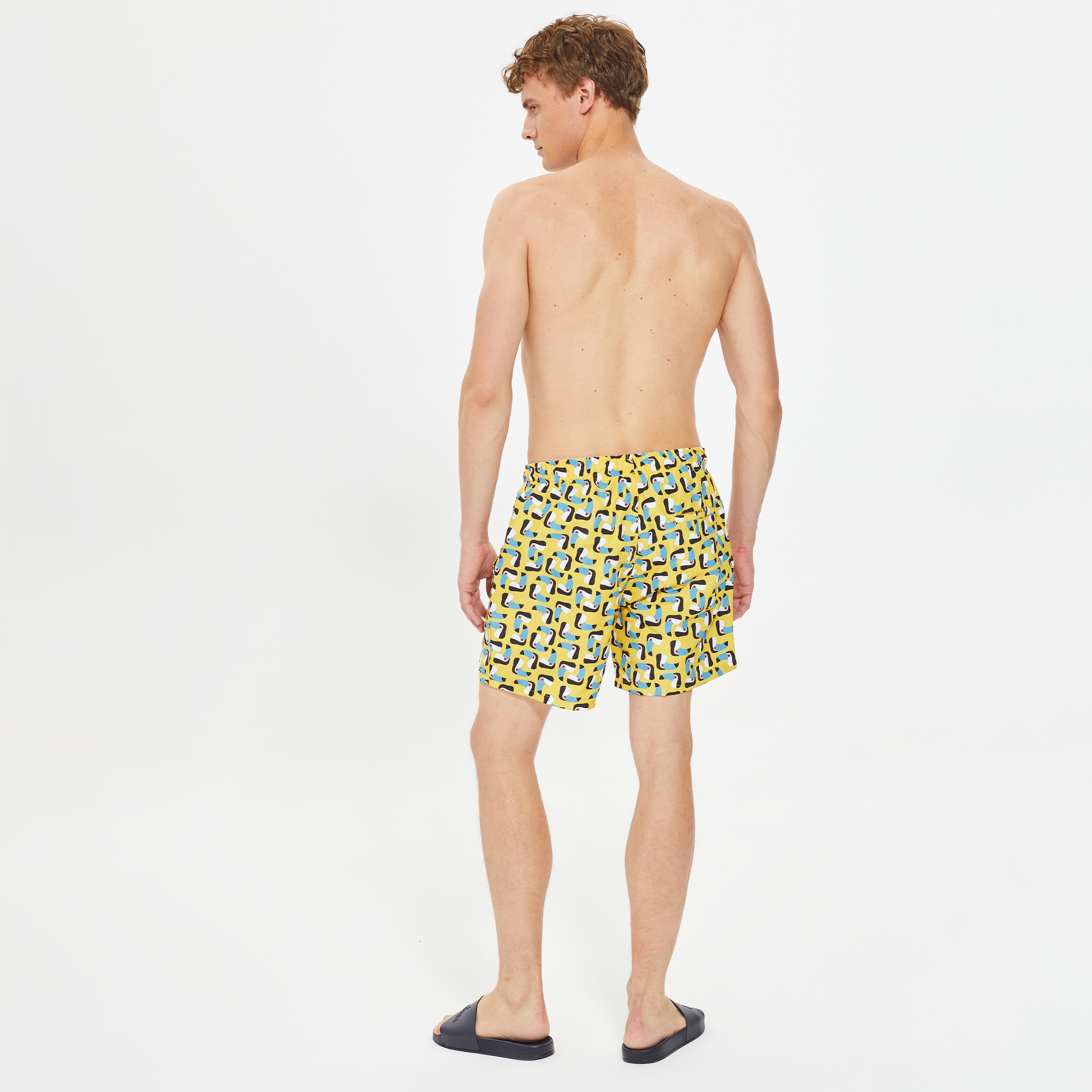 Nautica Erkek Sarı Standart Fit Şort Mayo