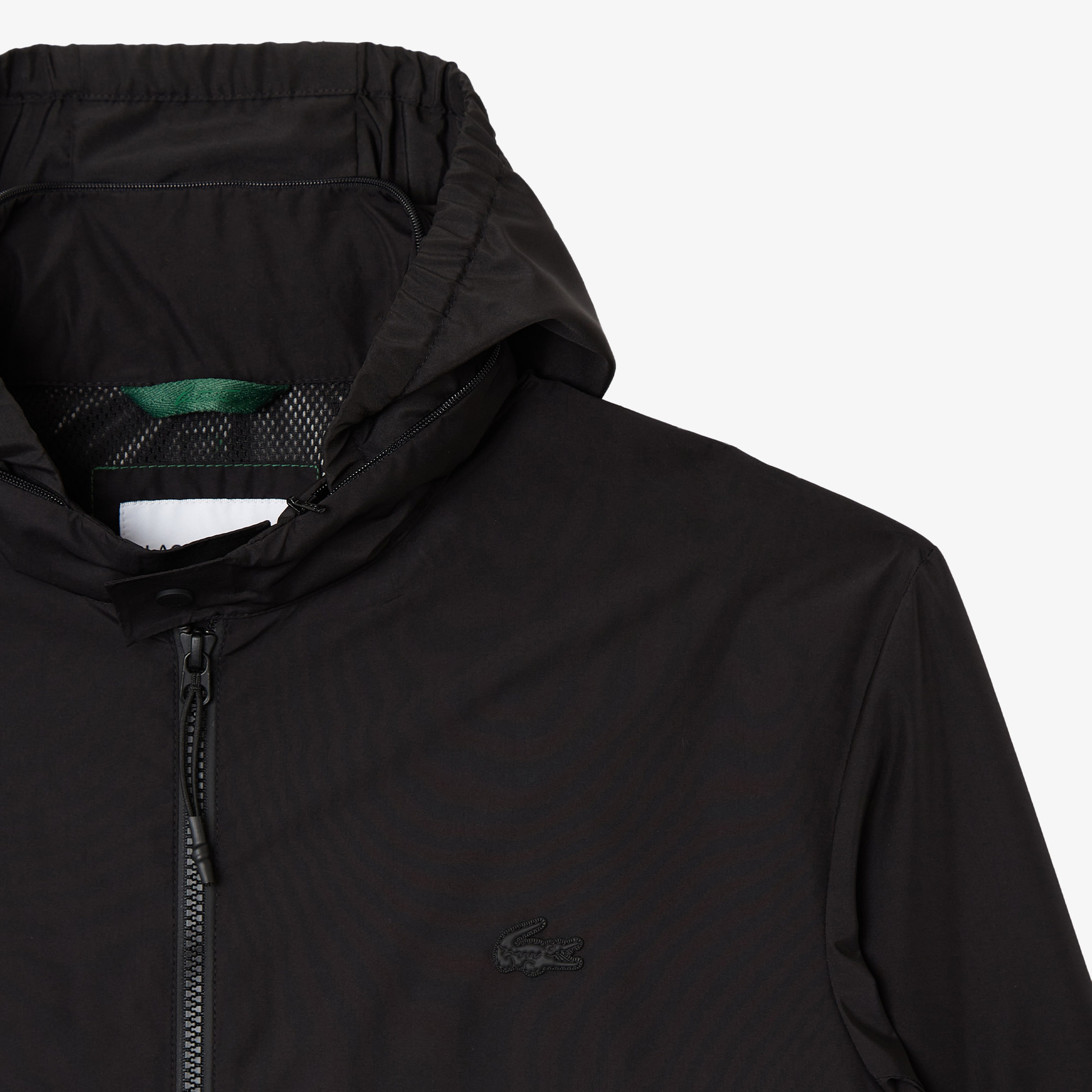 Lacoste Active Erkek Suya Dayanıklı Kapüşonlu Siyah Ceket