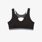 Lacoste SPORT Active Kadın Askılı V Yaka Siyah Bra