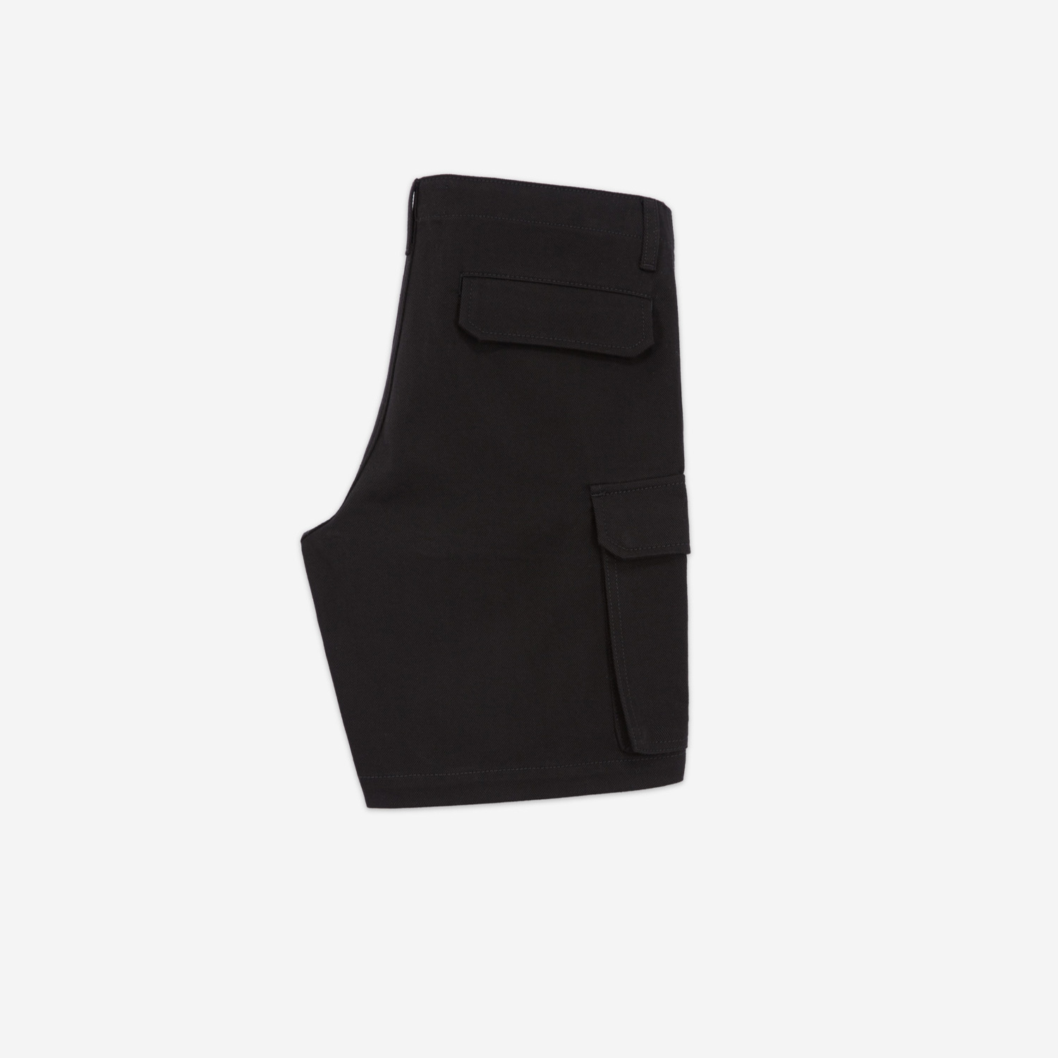 ERKEK SİYAH ORGANİK PAMUKLU KARGO CEPLİ ŞORT