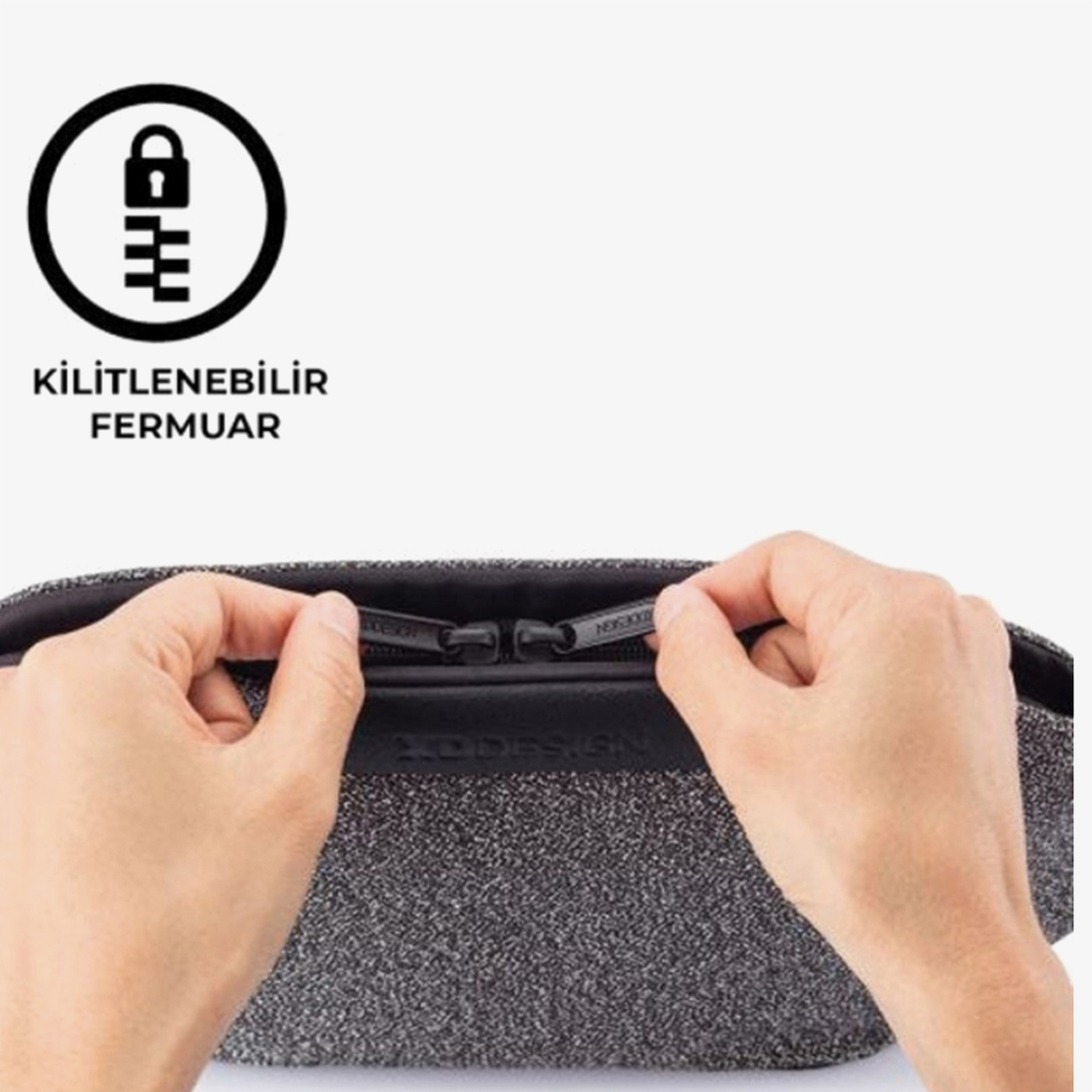 XD Design Urban Bumbag Unisex Gri Bel Çantası