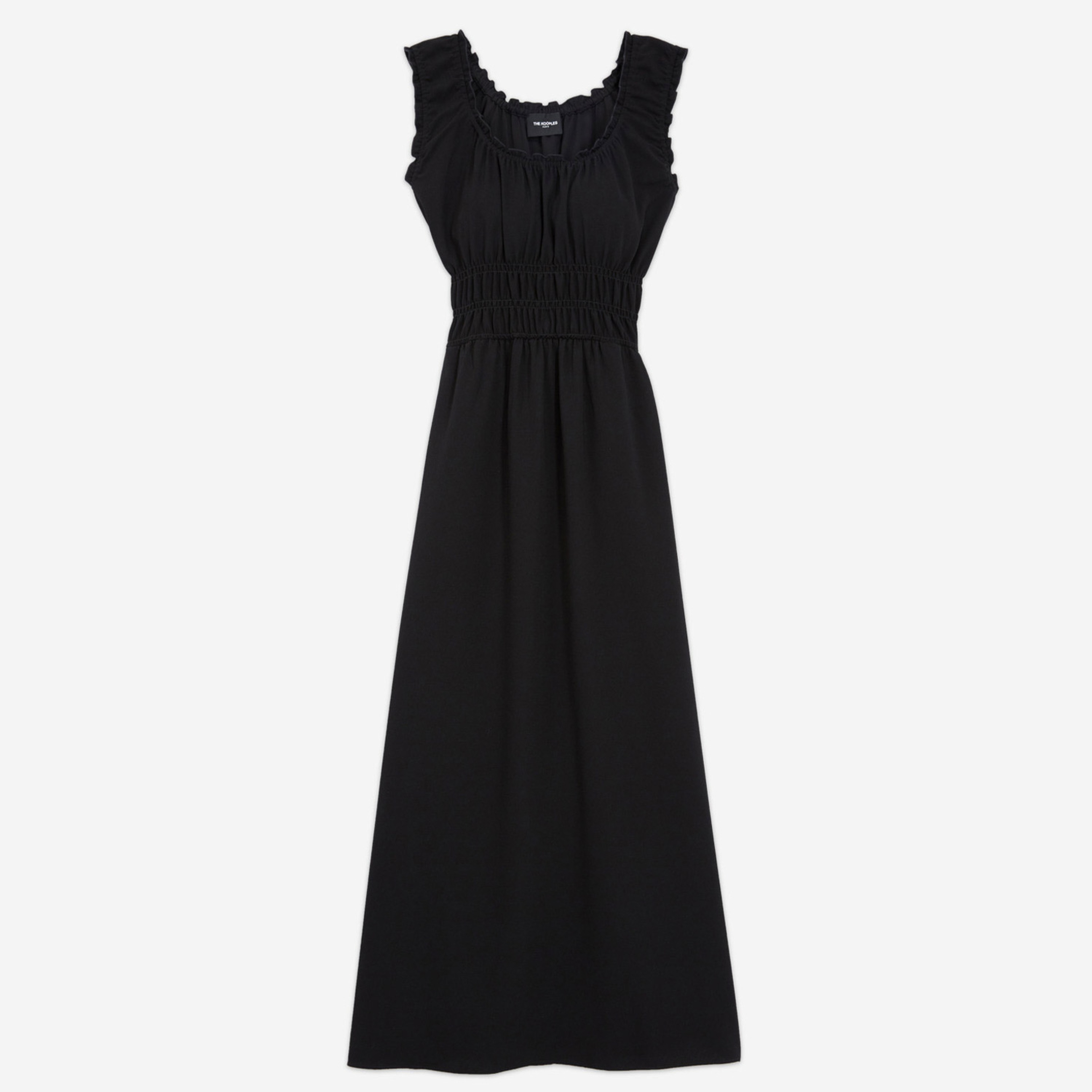 KADIN KOLLARI FIRFIRLI SİYAH ELBİSE