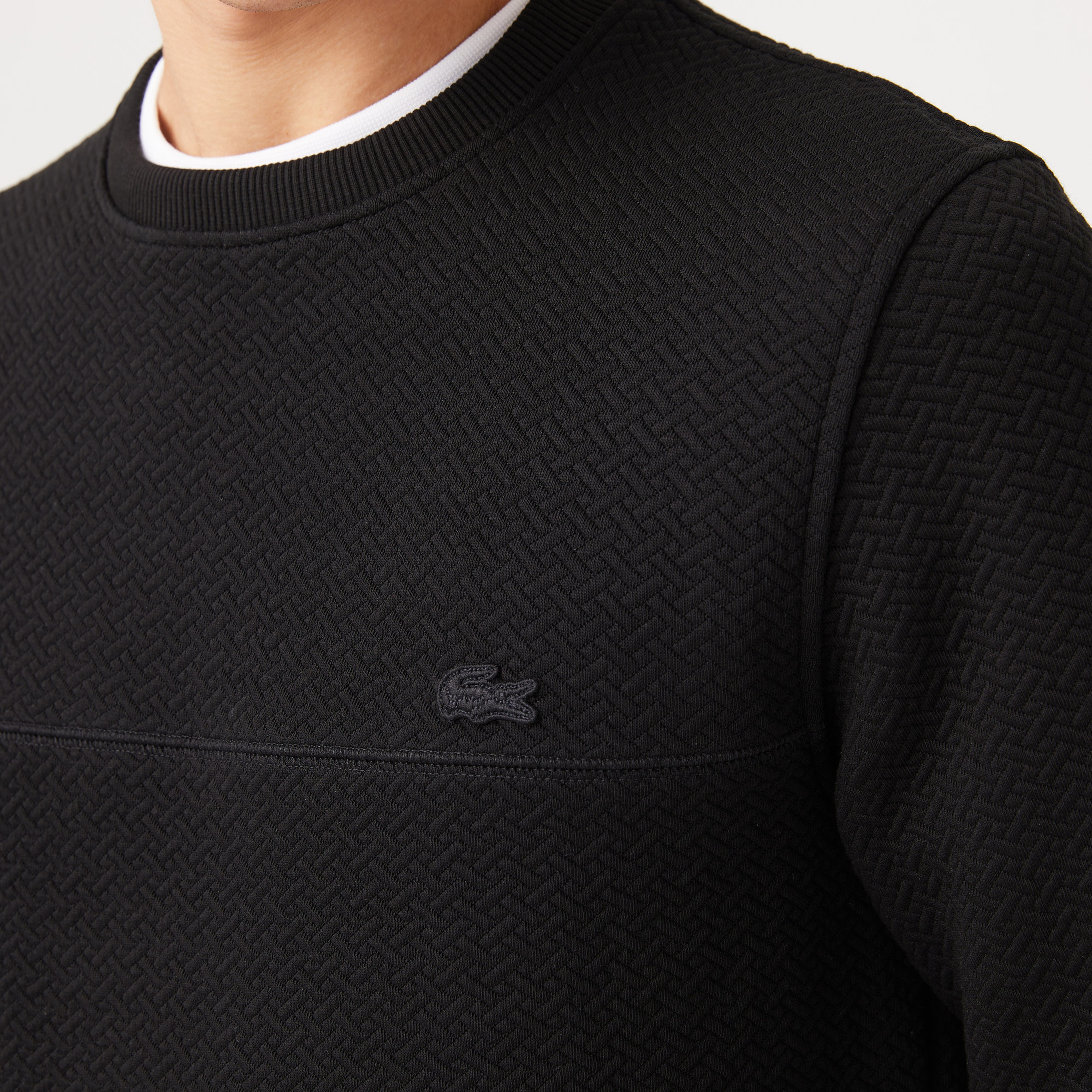 Erkek Regular Fit Uzun Kollu Bisiklet Yaka Siyah T-Shirt