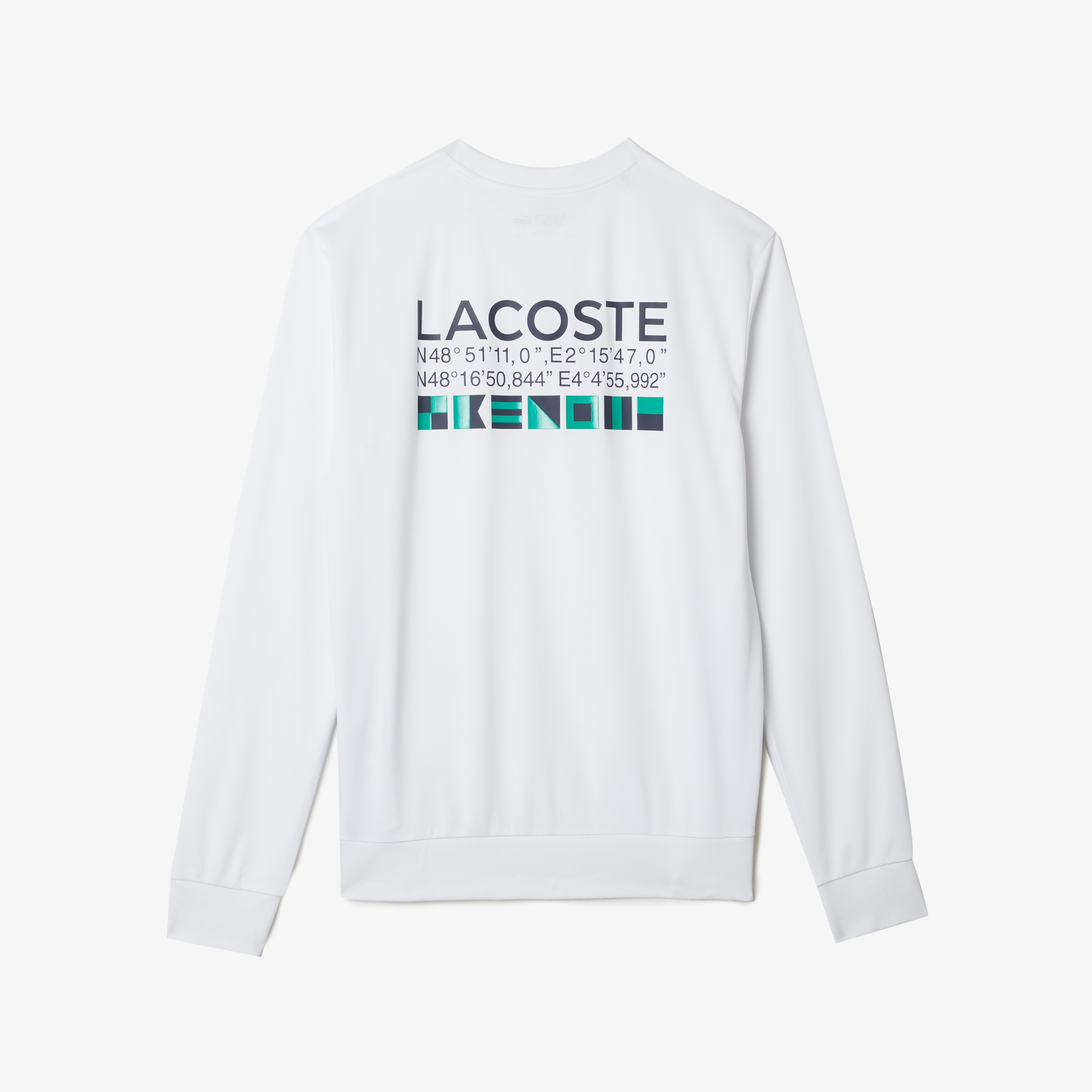 Lacoste SPORT Erkek Classic Fit Bisiklet Yaka Beyaz Sweatshirt