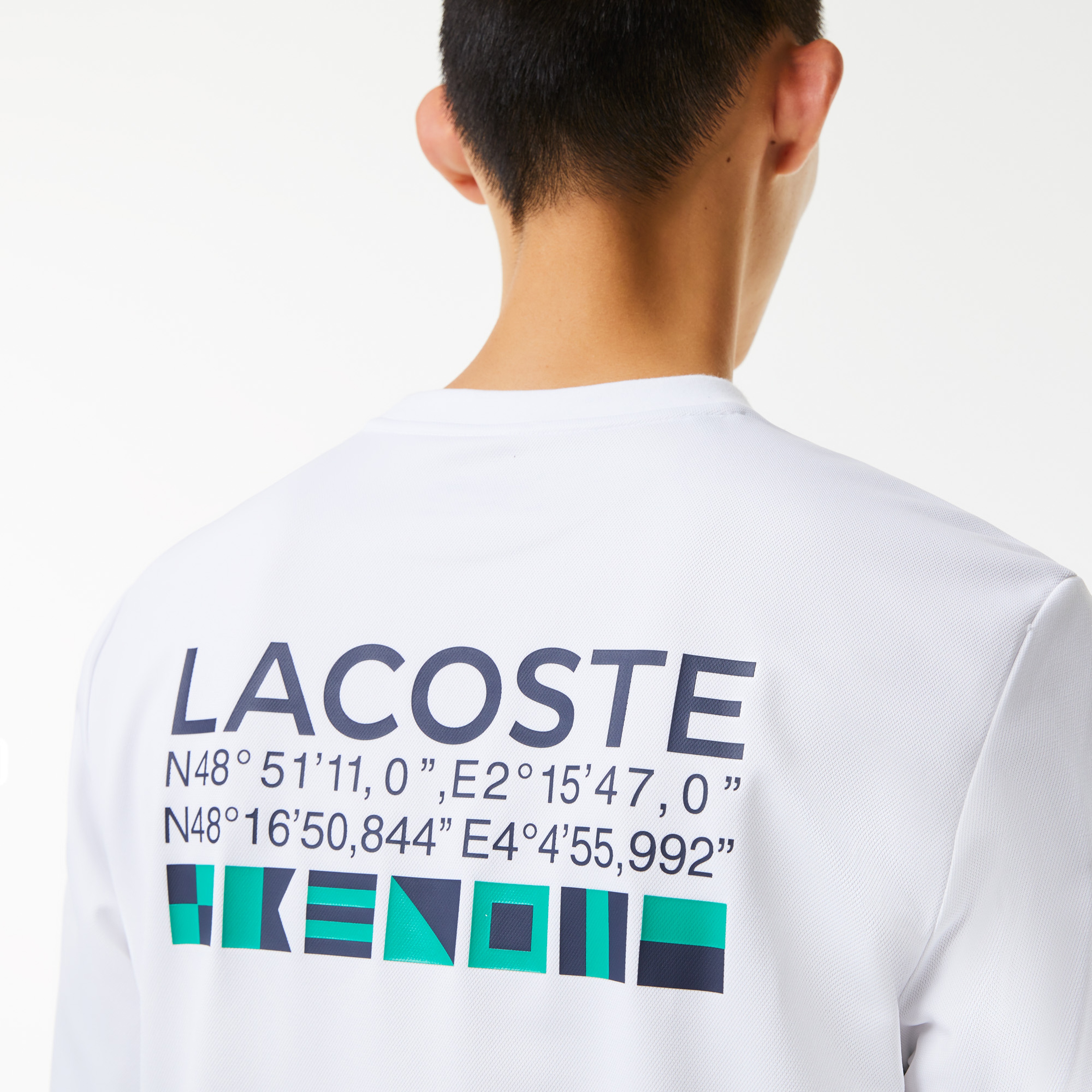 Lacoste SPORT Erkek Classic Fit Bisiklet Yaka Beyaz Sweatshirt