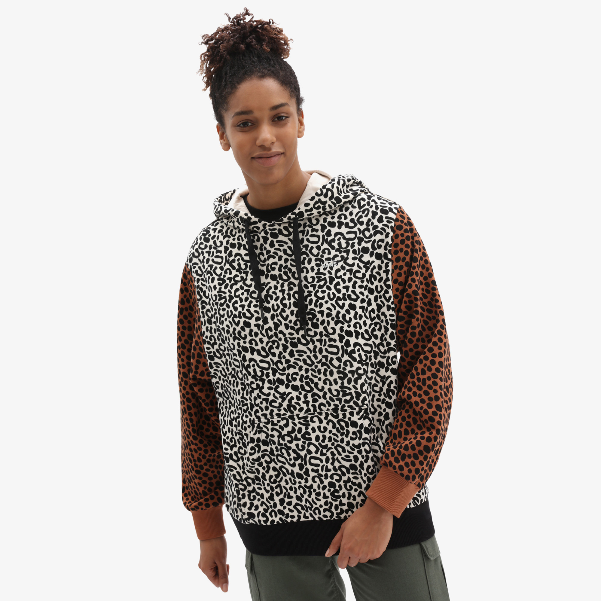 Vans Wild Patchwork Kadın Kahverengi Hoodie