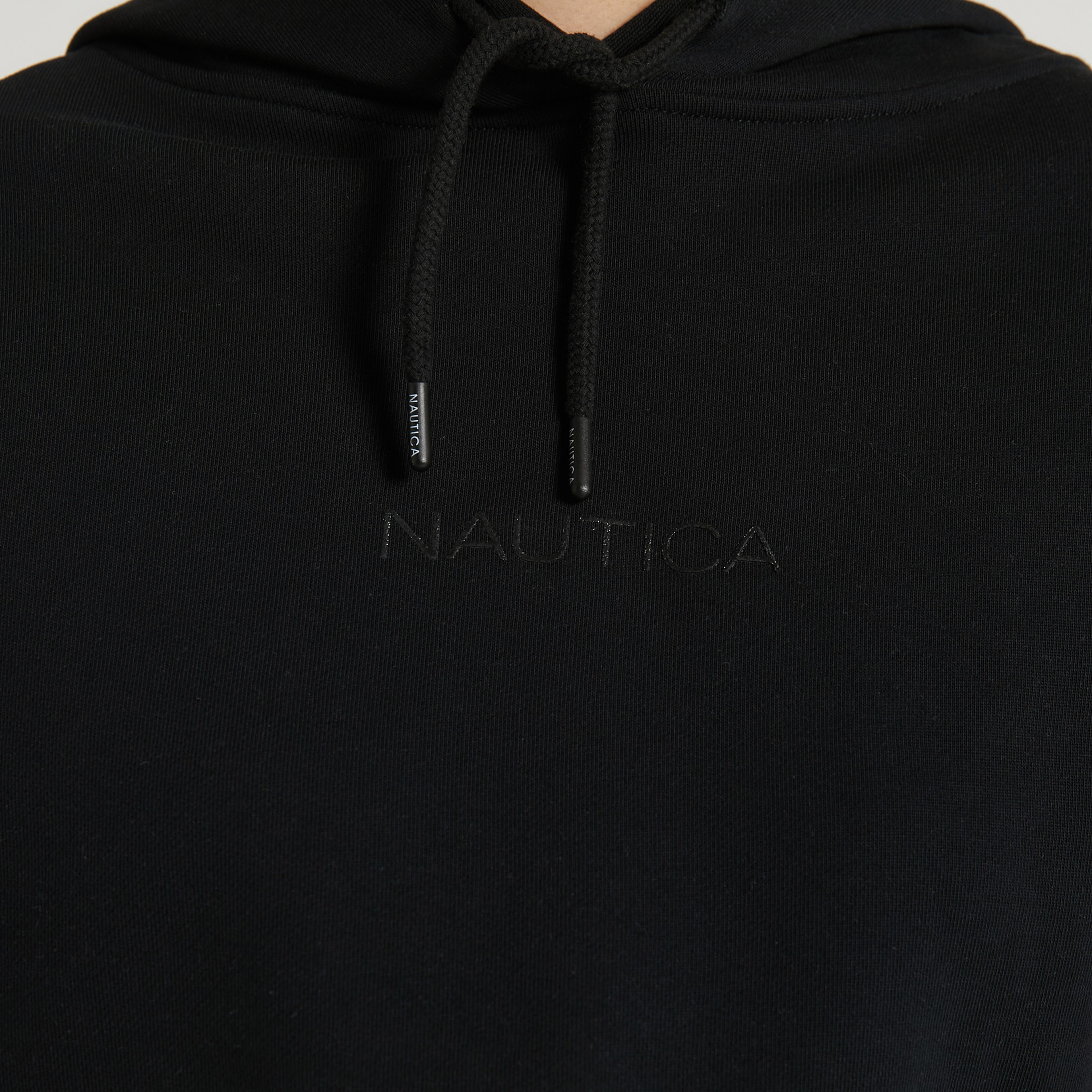 Nautica Oversize Kadın Siyah Kapüşonlu Sweatshirt