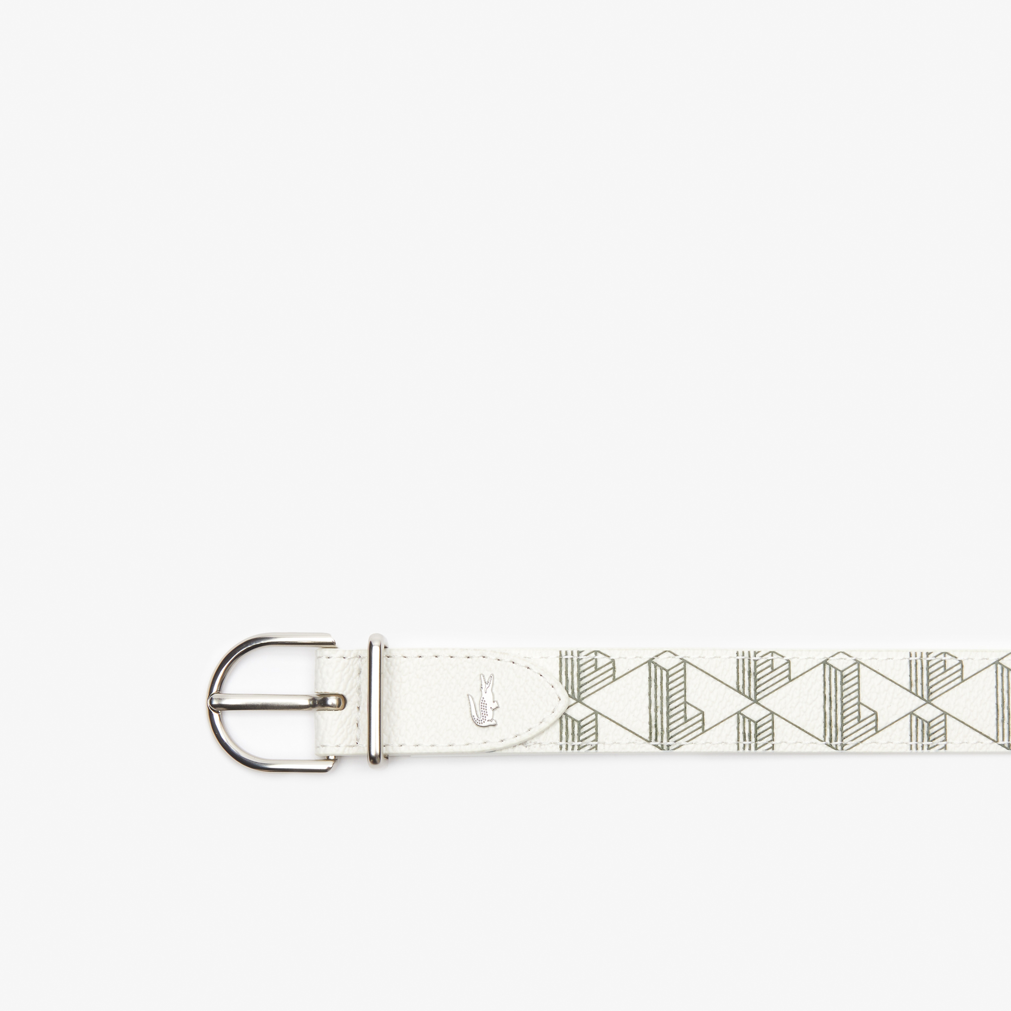 Lacoste Casual Kadın Monogram Ekru Kemer