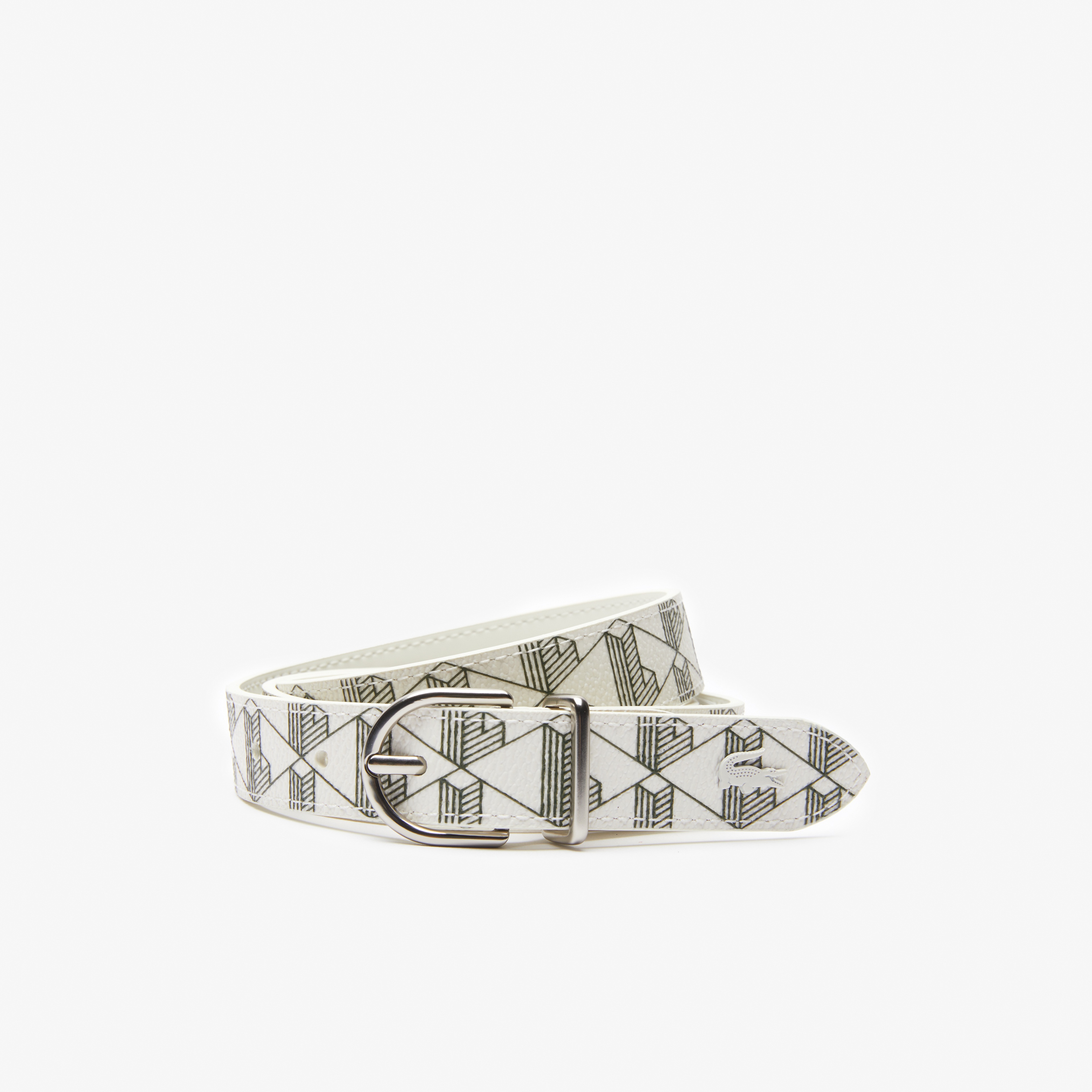 Lacoste Casual Kadın Monogram Ekru Kemer