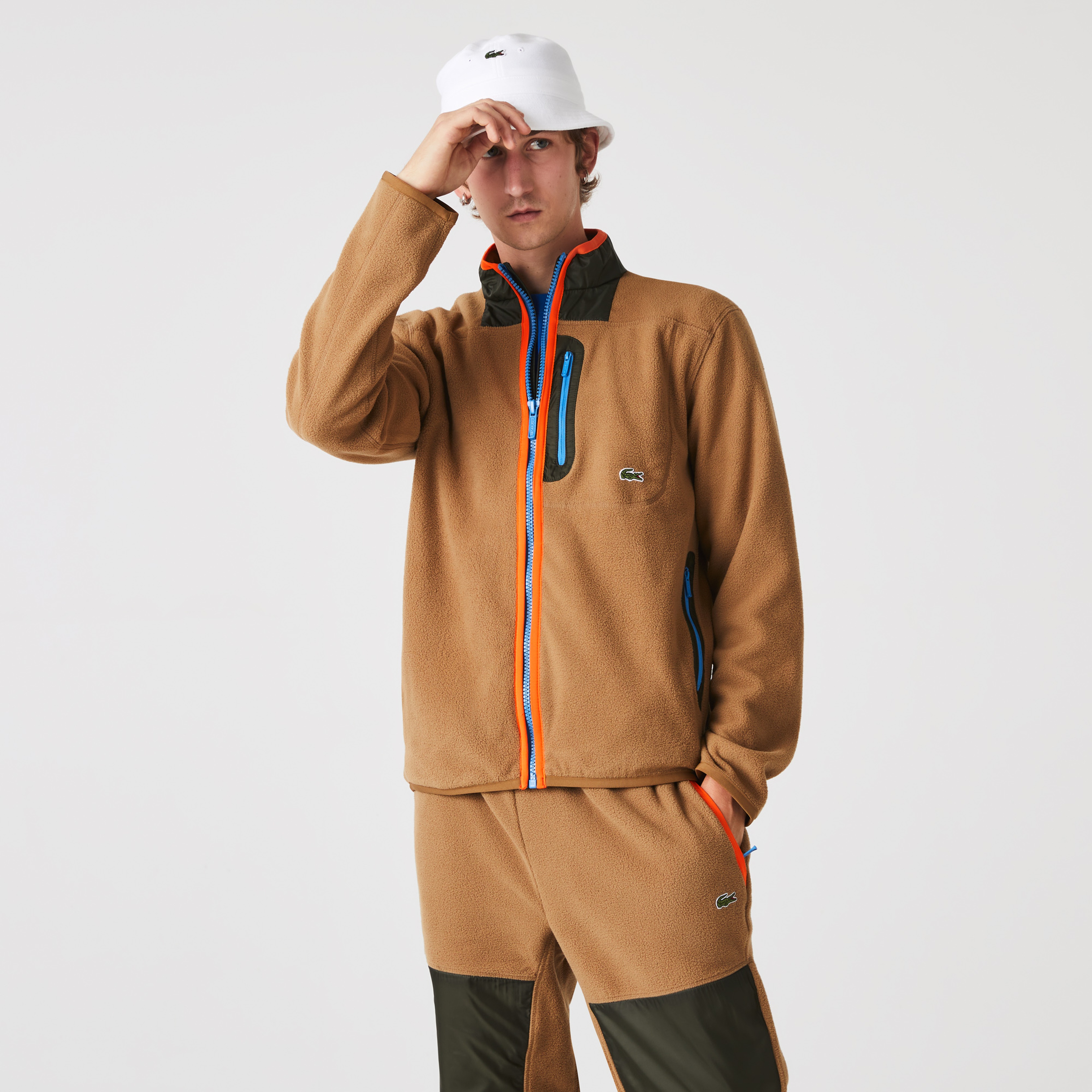 Lacoste Erkek Relaxed Fit Fermuarlı Kahverengi Sweatshirt3