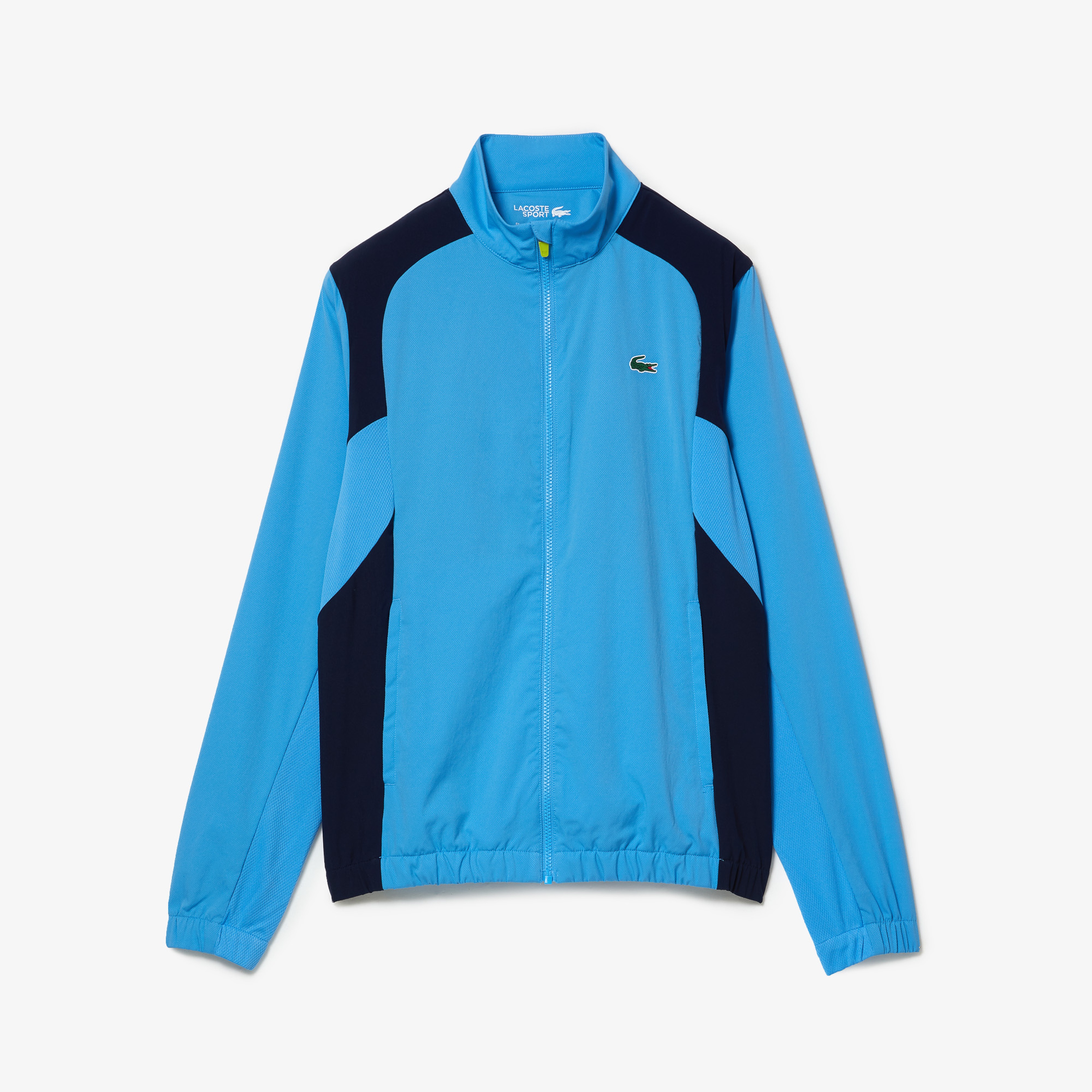 Lacoste SPORT Erkek Regular Fit Uzun Kollu Dik Yaka Renk Bloklu Mavi Eşofman Takımı