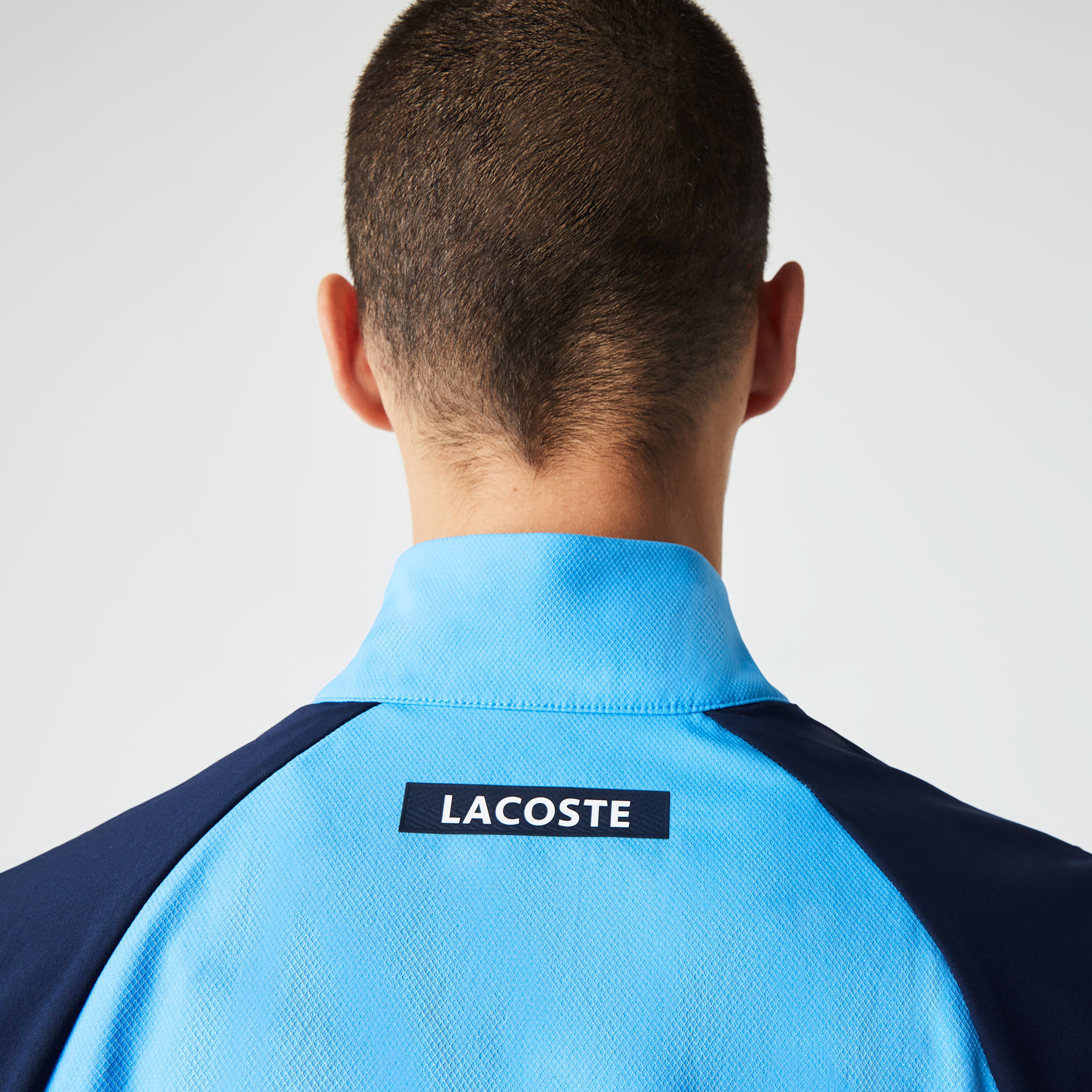 Lacoste SPORT Erkek Regular Fit Uzun Kollu Dik Yaka Renk Bloklu Mavi Eşofman Takımı