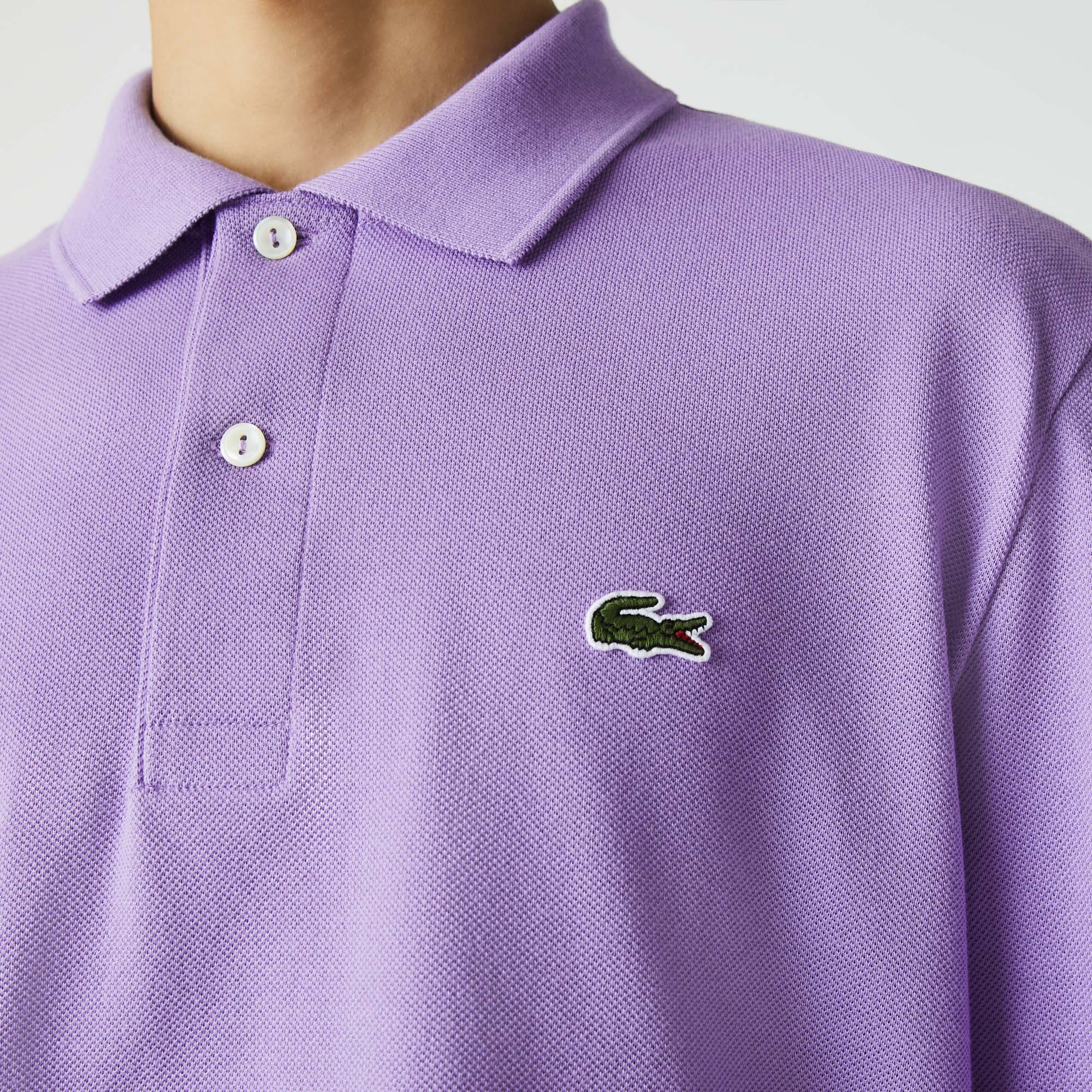 Lacoste Erkek Classic Fit Uzun Kollu Mor L1212 Polo