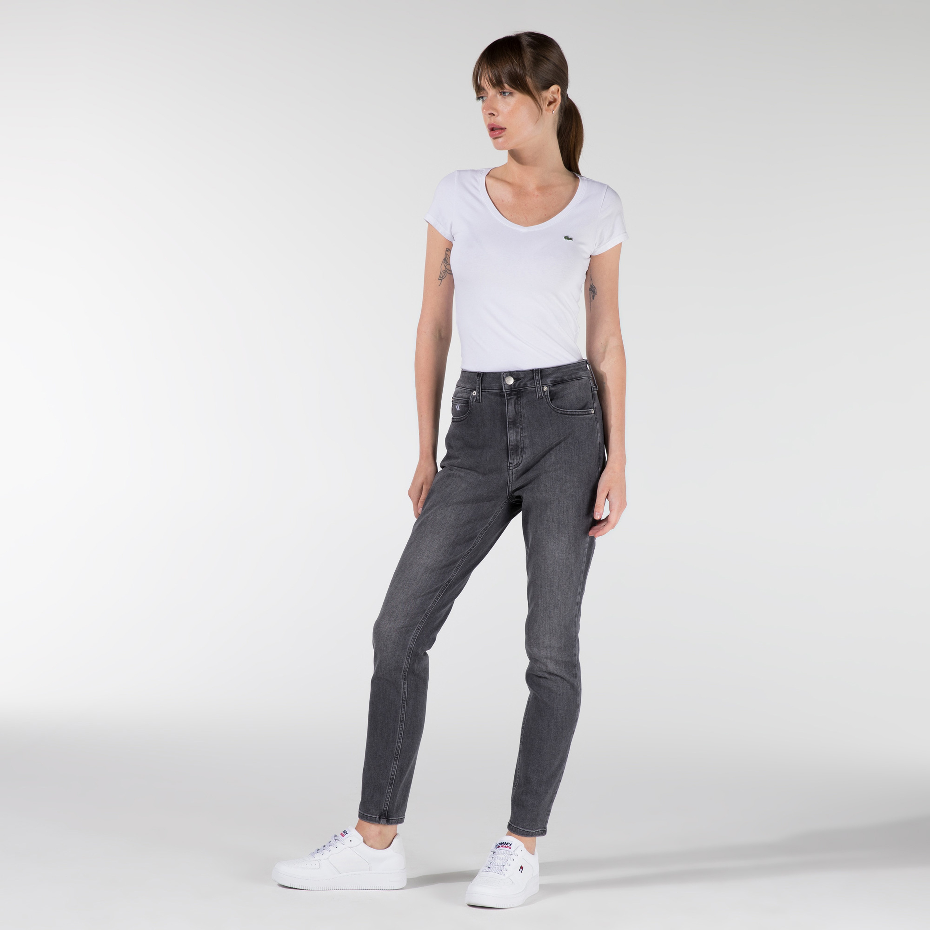 Calvin Klein Kadın Gri Jean