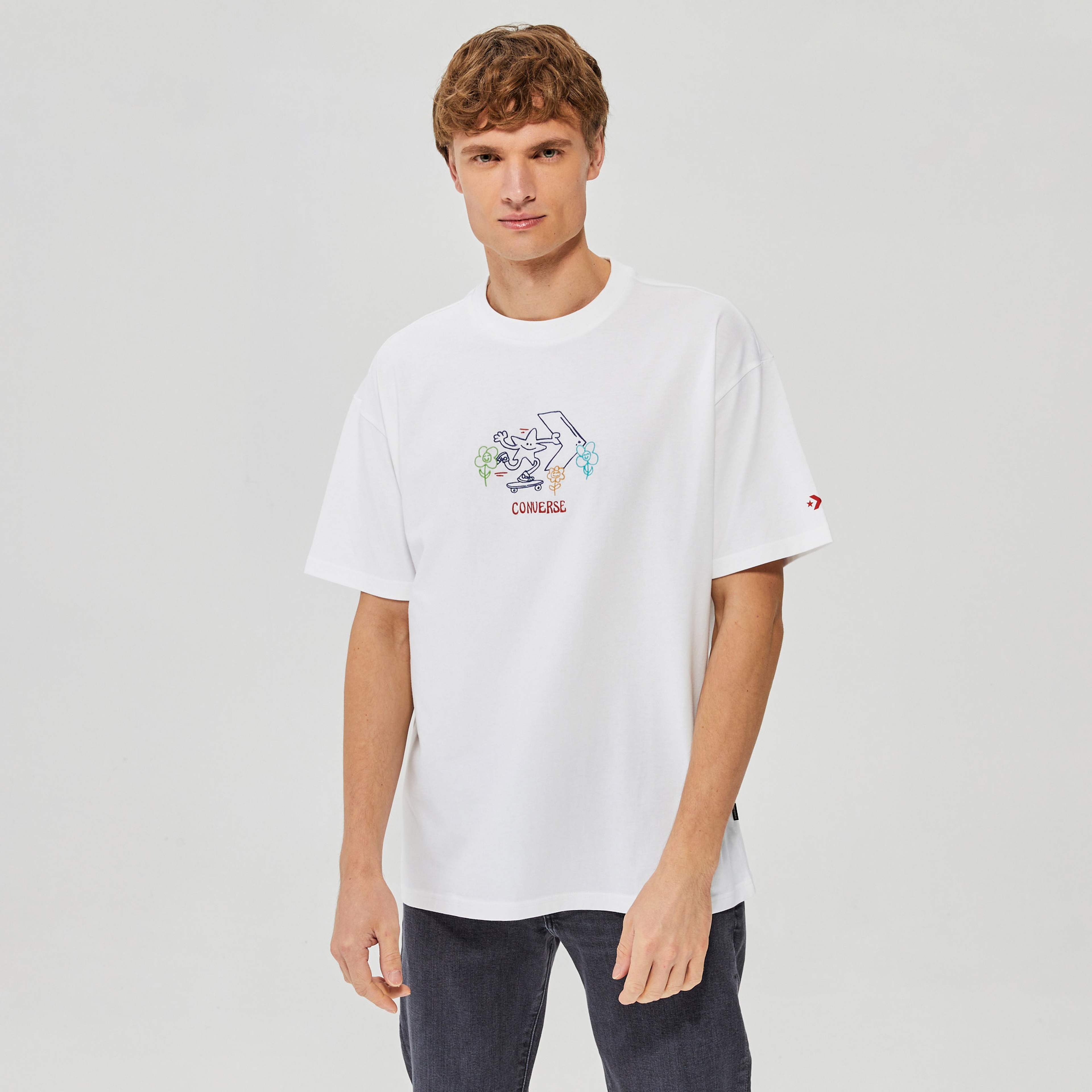Converse Erkek Beyaz T-Shirt