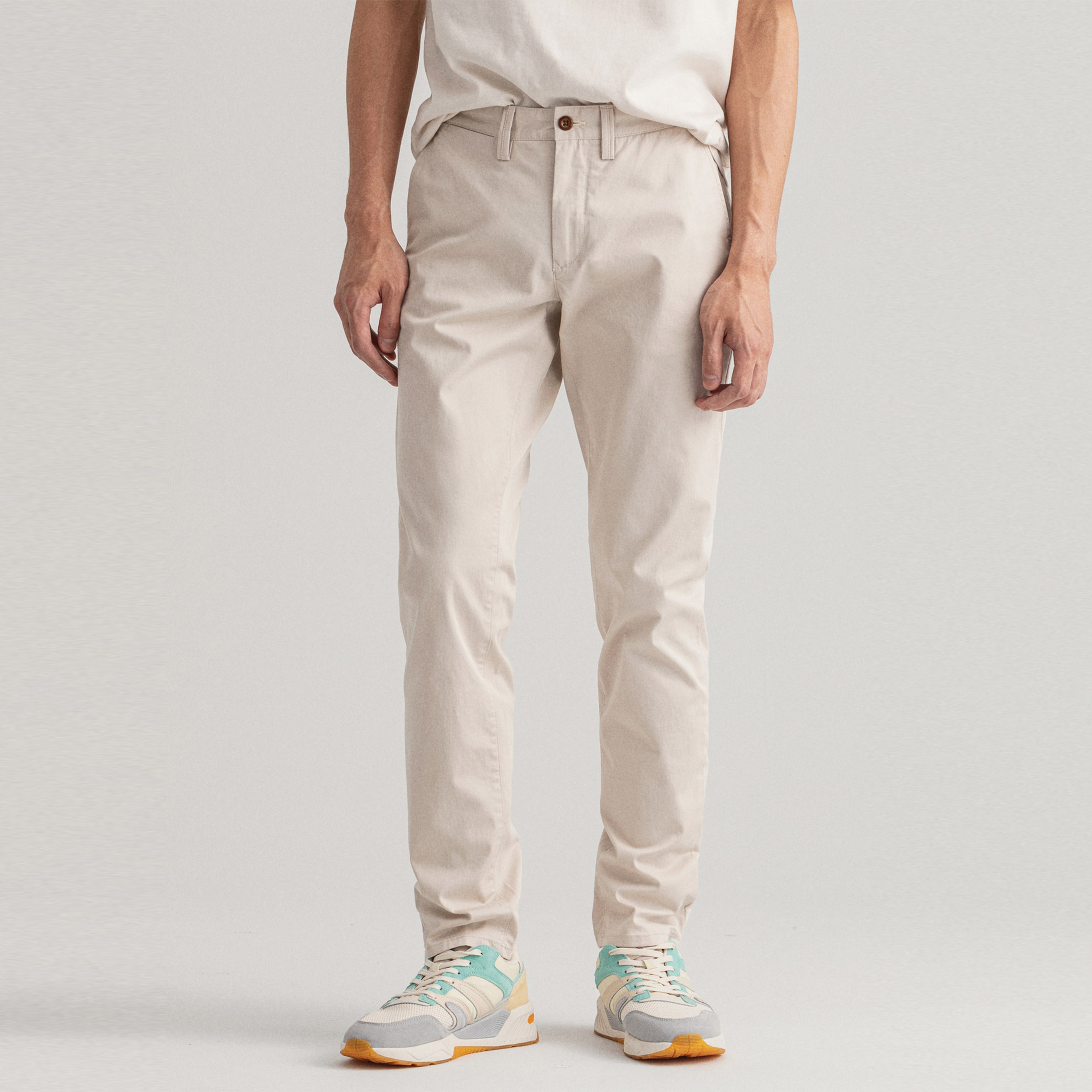 GANT Erkek Bej Slim Fit Hallden Pantolon