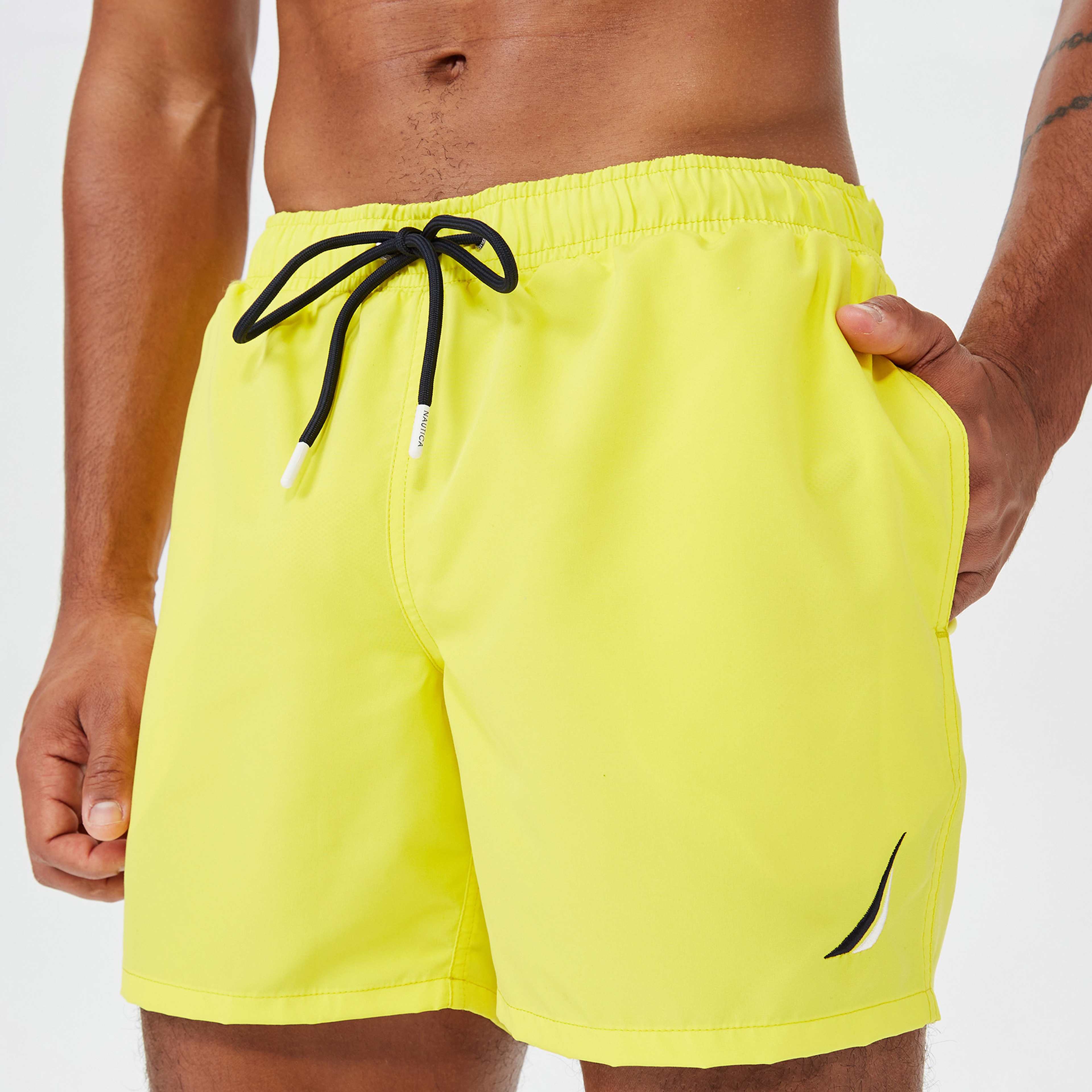 Nautica Standard Fit Erkek Sarı Mayo