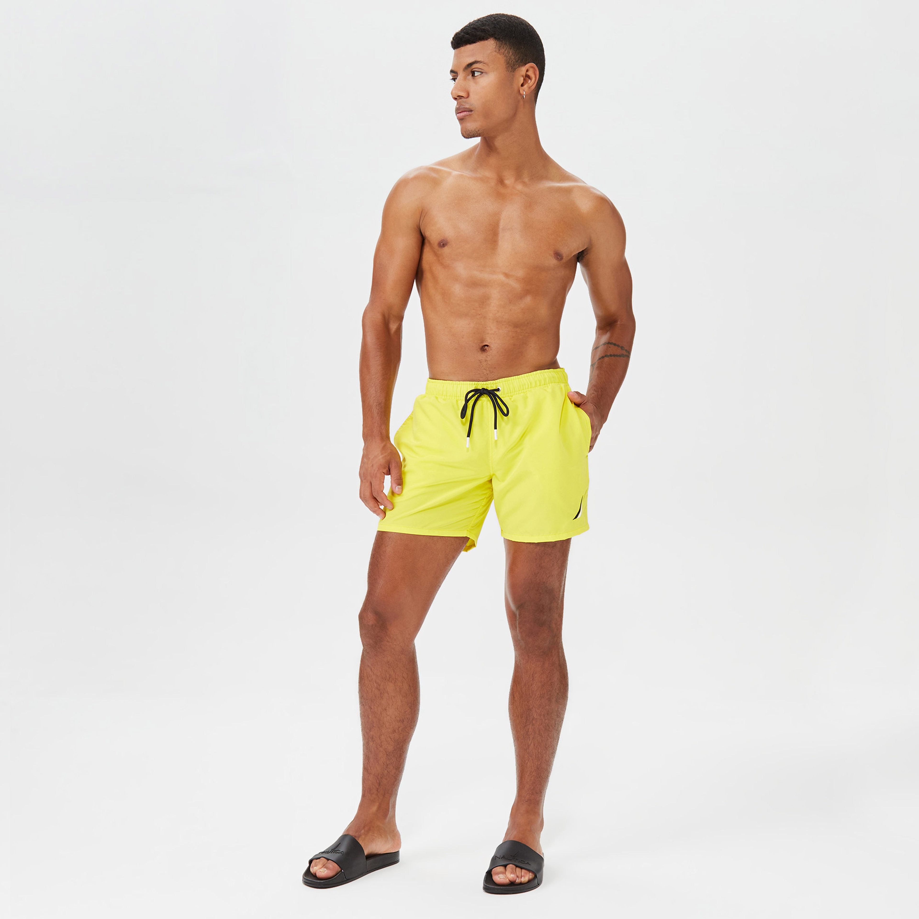 Nautica Standard Fit Erkek Sarı Mayo