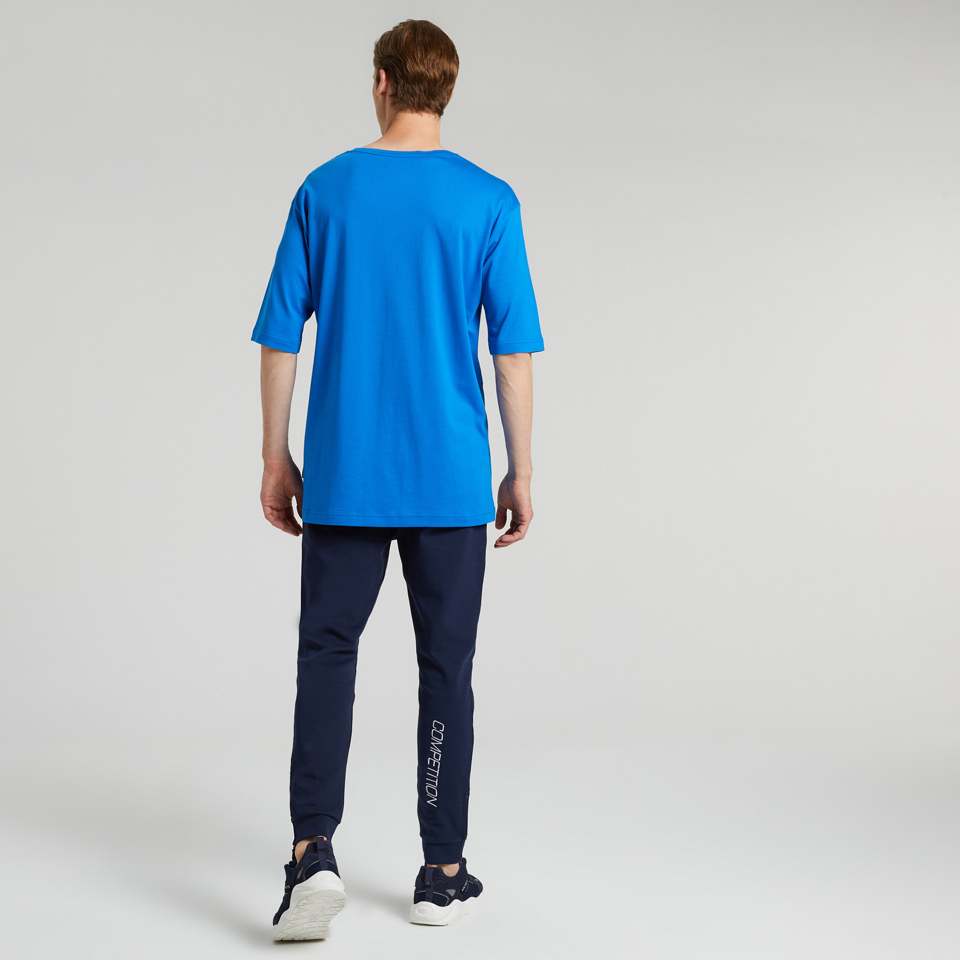 NAUTICA ERKEK MAVİ OVERSIZE KISA KOLLU T-SHIRT