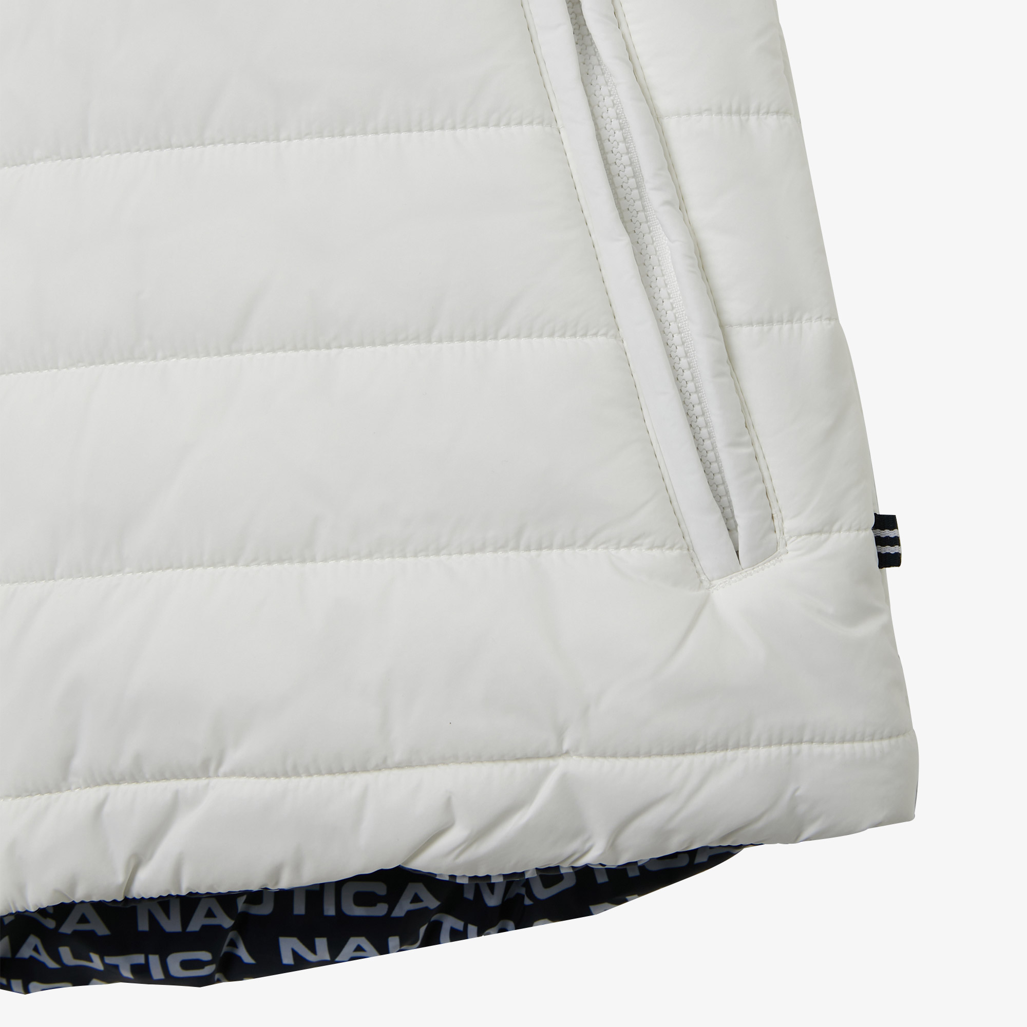 NAUTICA KADIN BEYAZ KOLSUZ ÇİFT TARAFLI YELEK