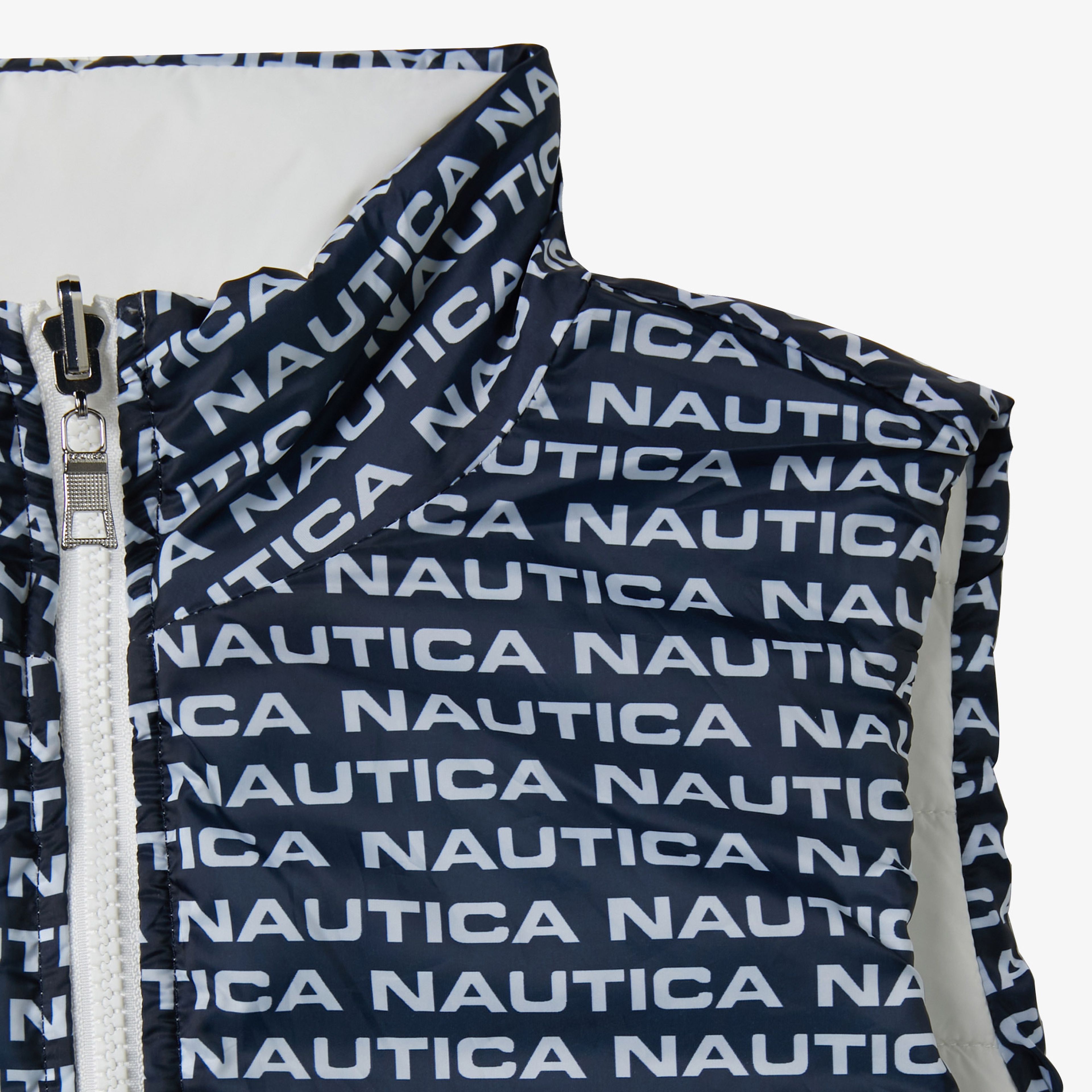 NAUTICA KADIN BEYAZ KOLSUZ ÇİFT TARAFLI YELEK