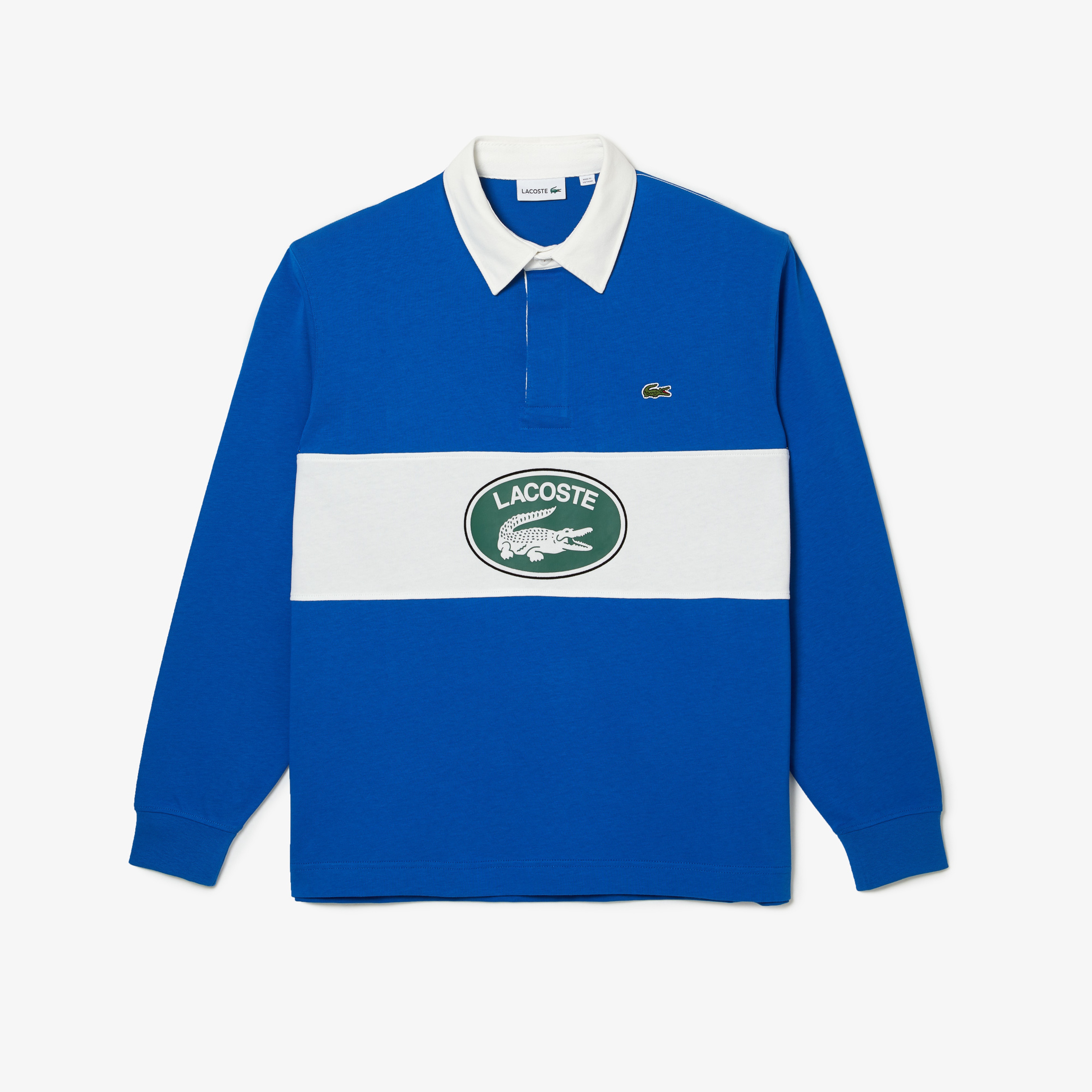 Lacoste Erkek Relaxed Fit Uzun Kollu Baskılı Mavi Rugby