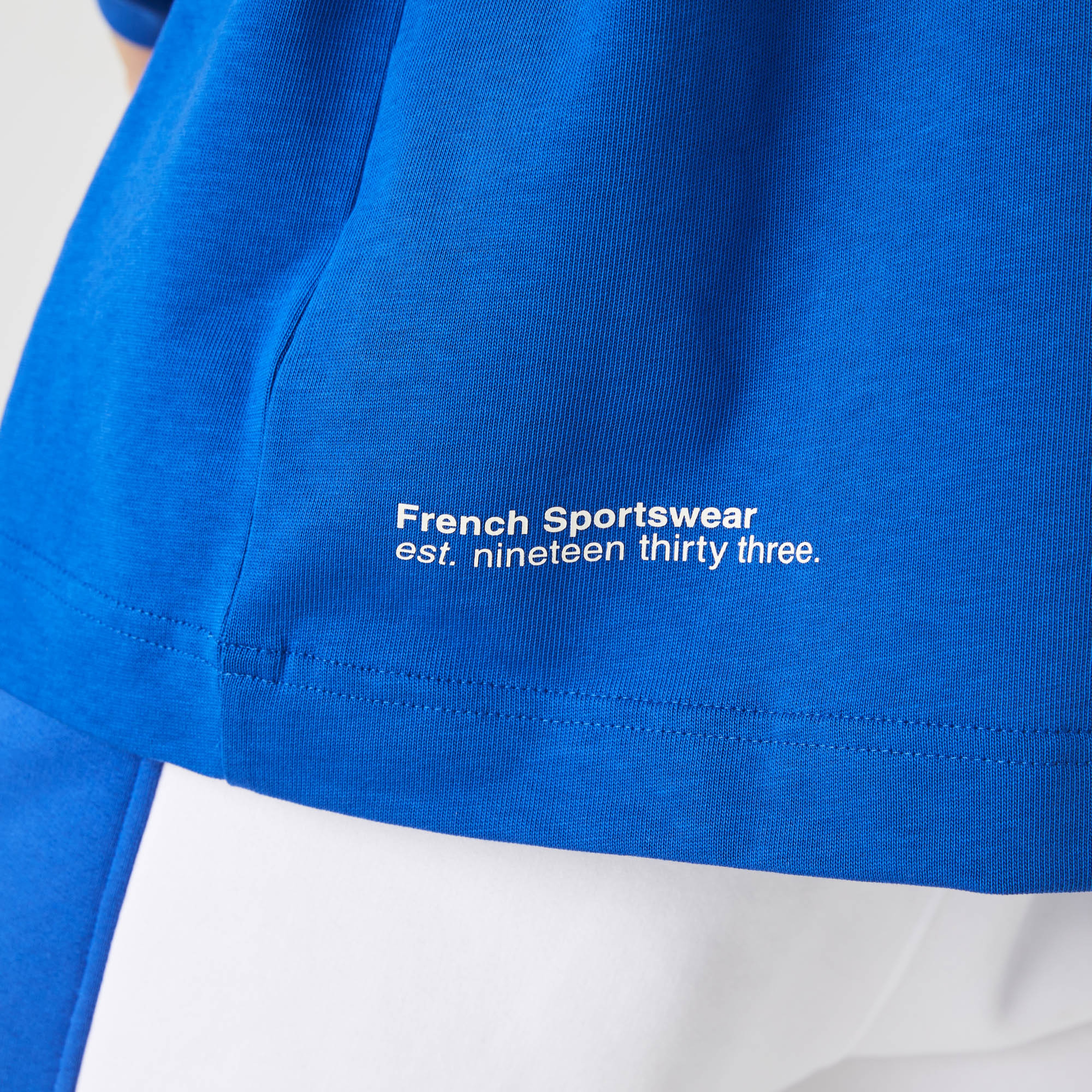 Lacoste Erkek Relaxed Fit Uzun Kollu Baskılı Mavi Rugby