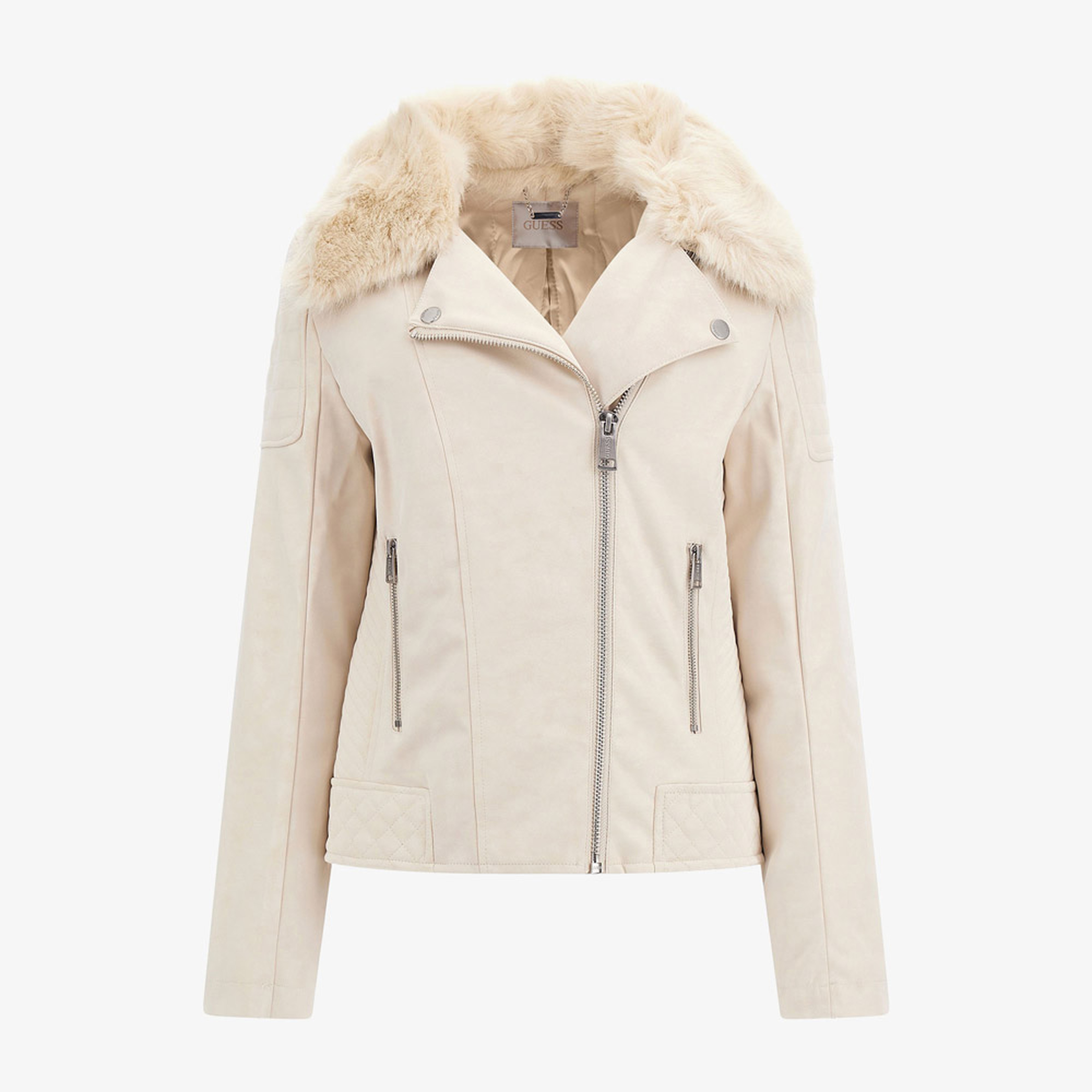 Guess Kadın Beyaz Mont