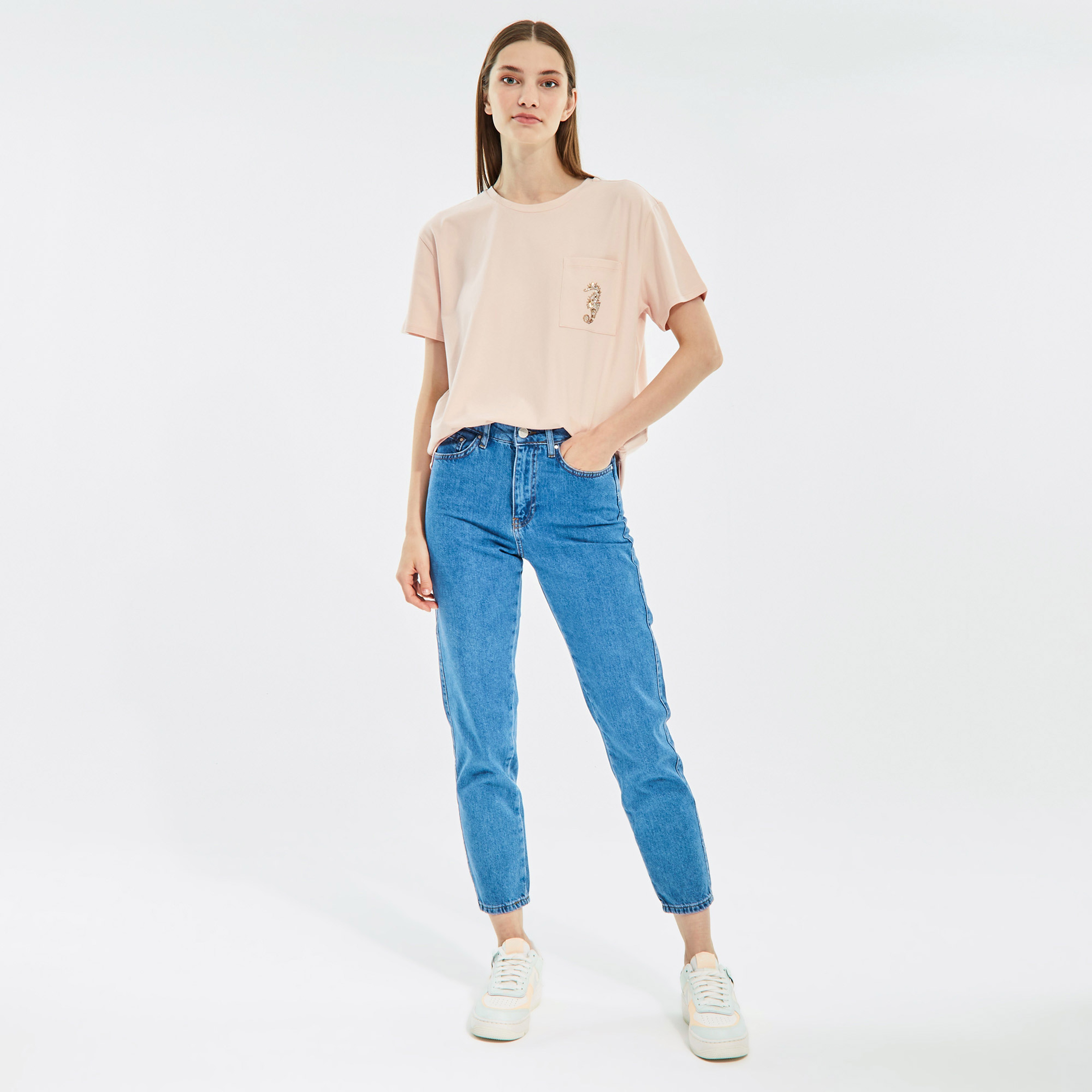 NAUTICA KADIN MAVİ SLIM FIT DENIM PANTOLON