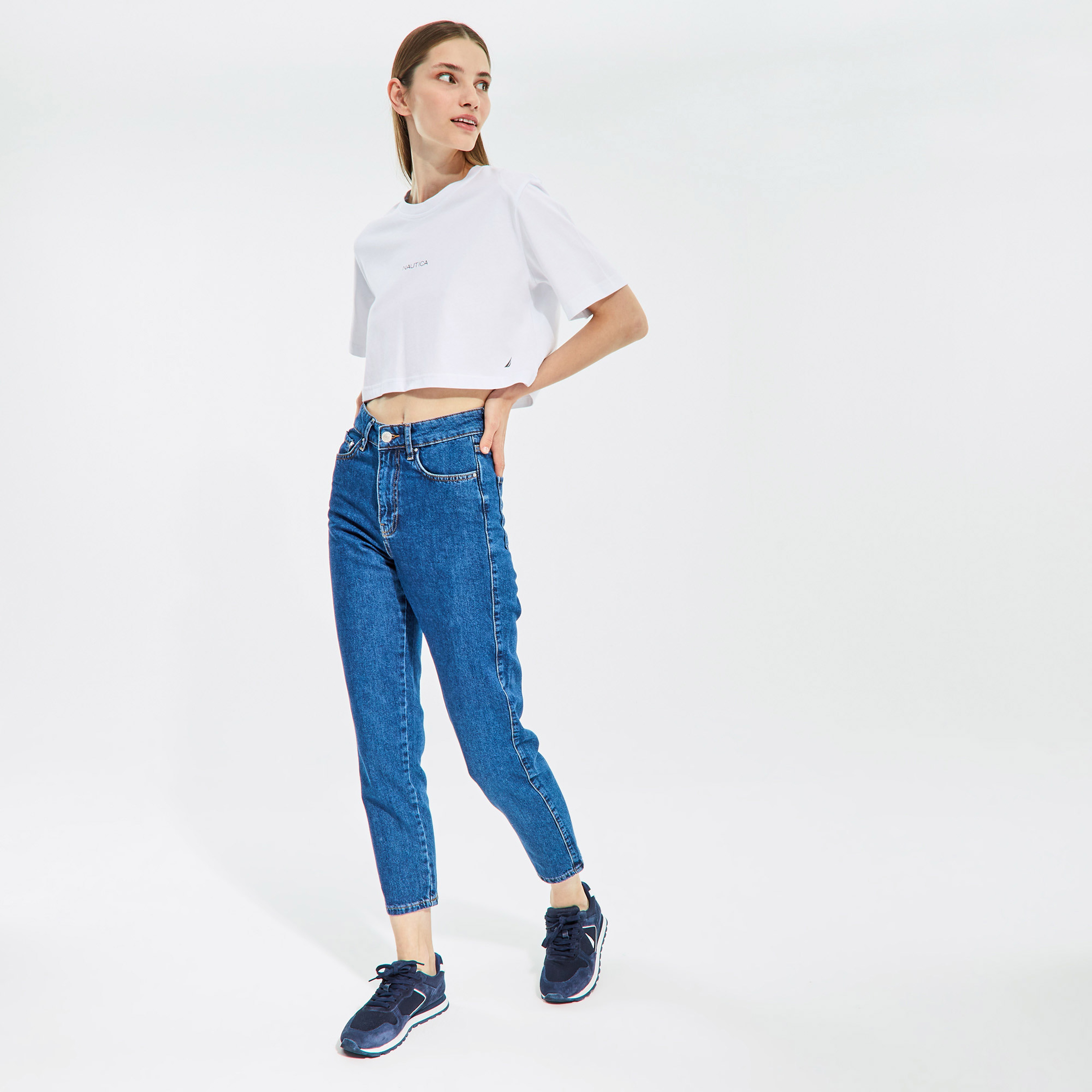 NAUTICA KADIN LACİVERT SLIM FIT DENIM PANTOLON