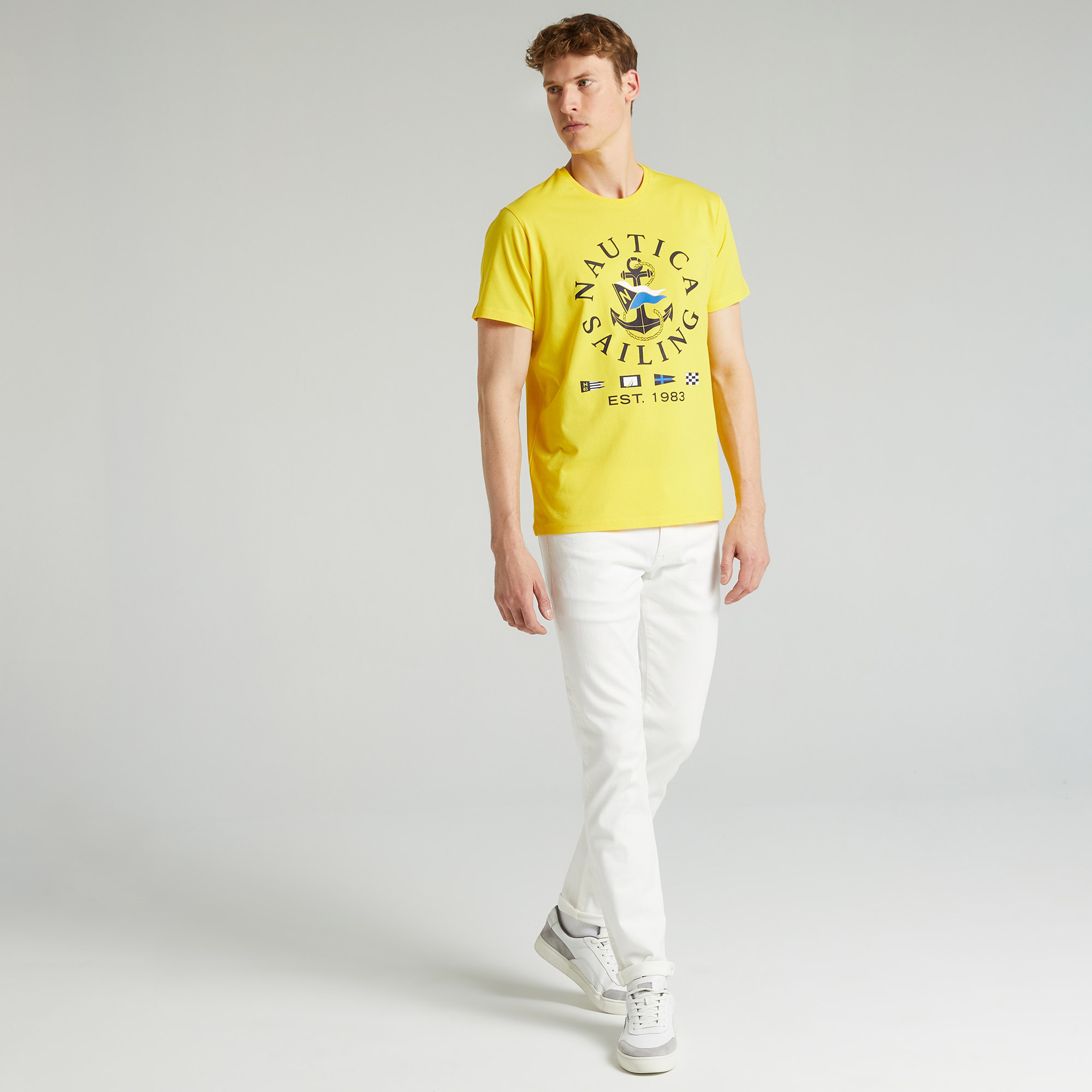 Nautica Standart Fit Erkek Sarı T-shirt