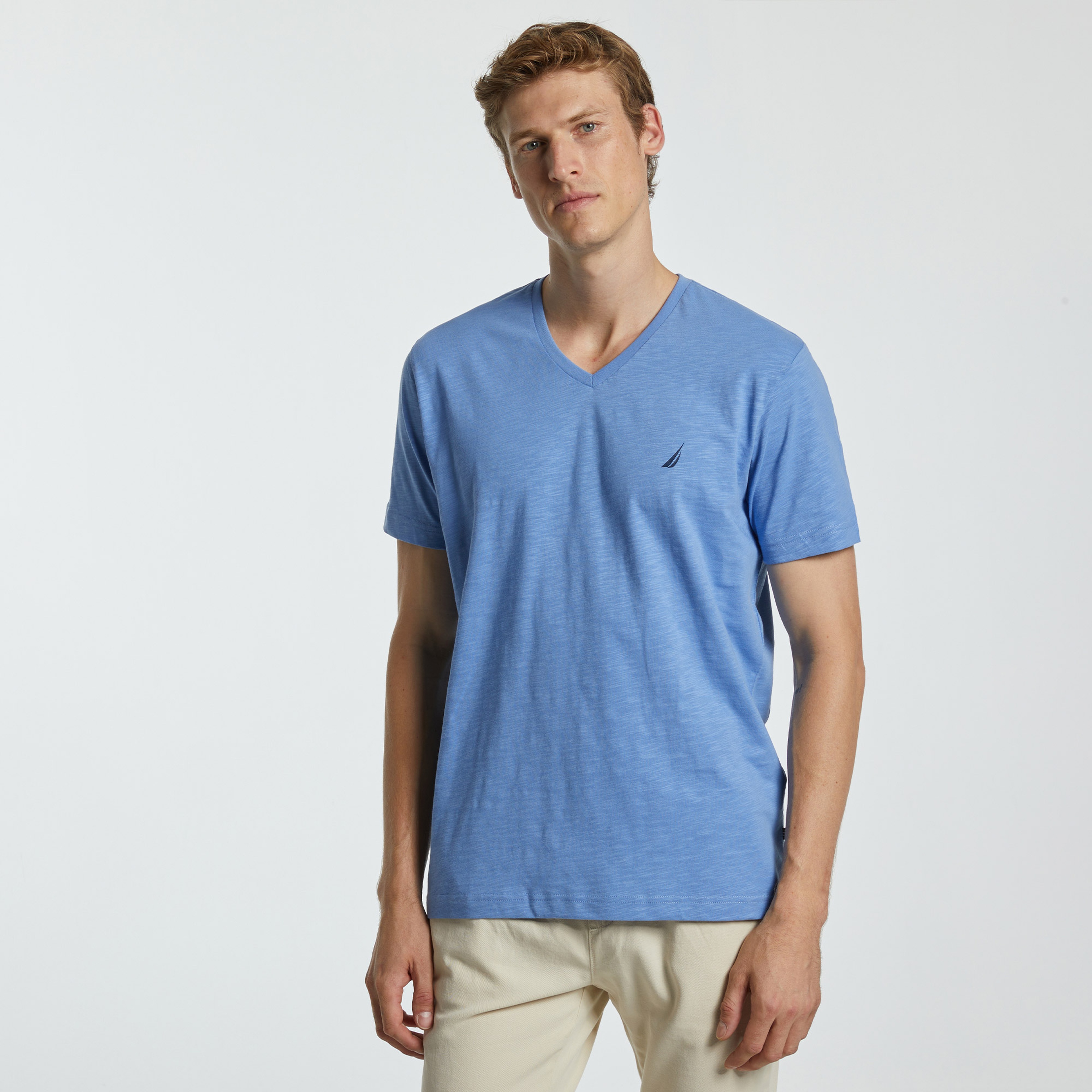 Nautica Erkek Mavi Standart Fit T-Shirt