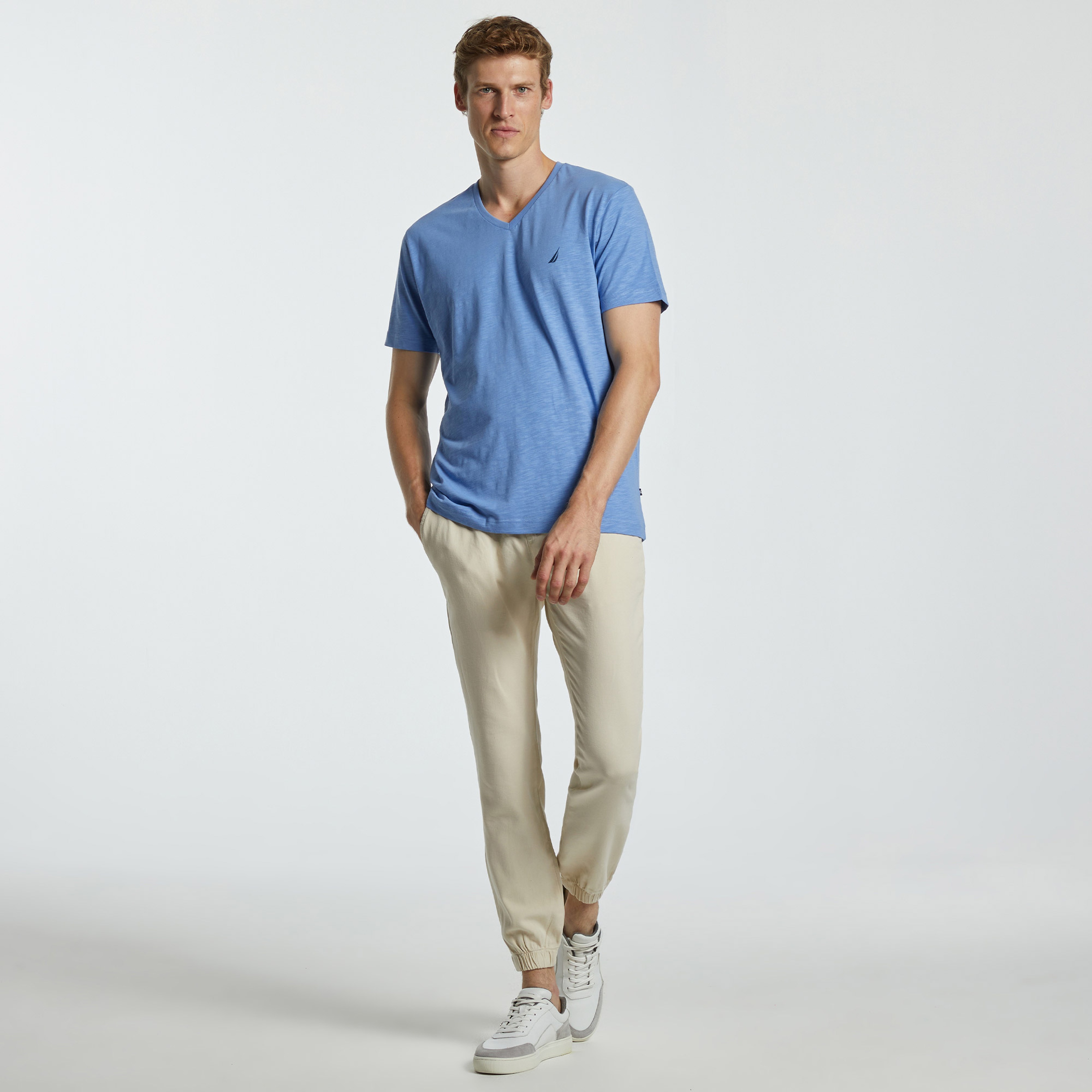 Nautica Erkek Mavi Standart Fit T-Shirt