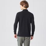 Erkek Regular Fit Uzun Kollu Siyah Paris Polo