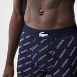 Lacoste Erkek Desenli 3'lü Lacivert Boxer